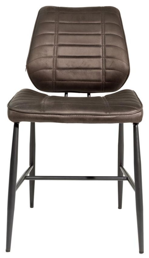 2 x Marigot Mussel Grey Vintage Fabric Dining Chair