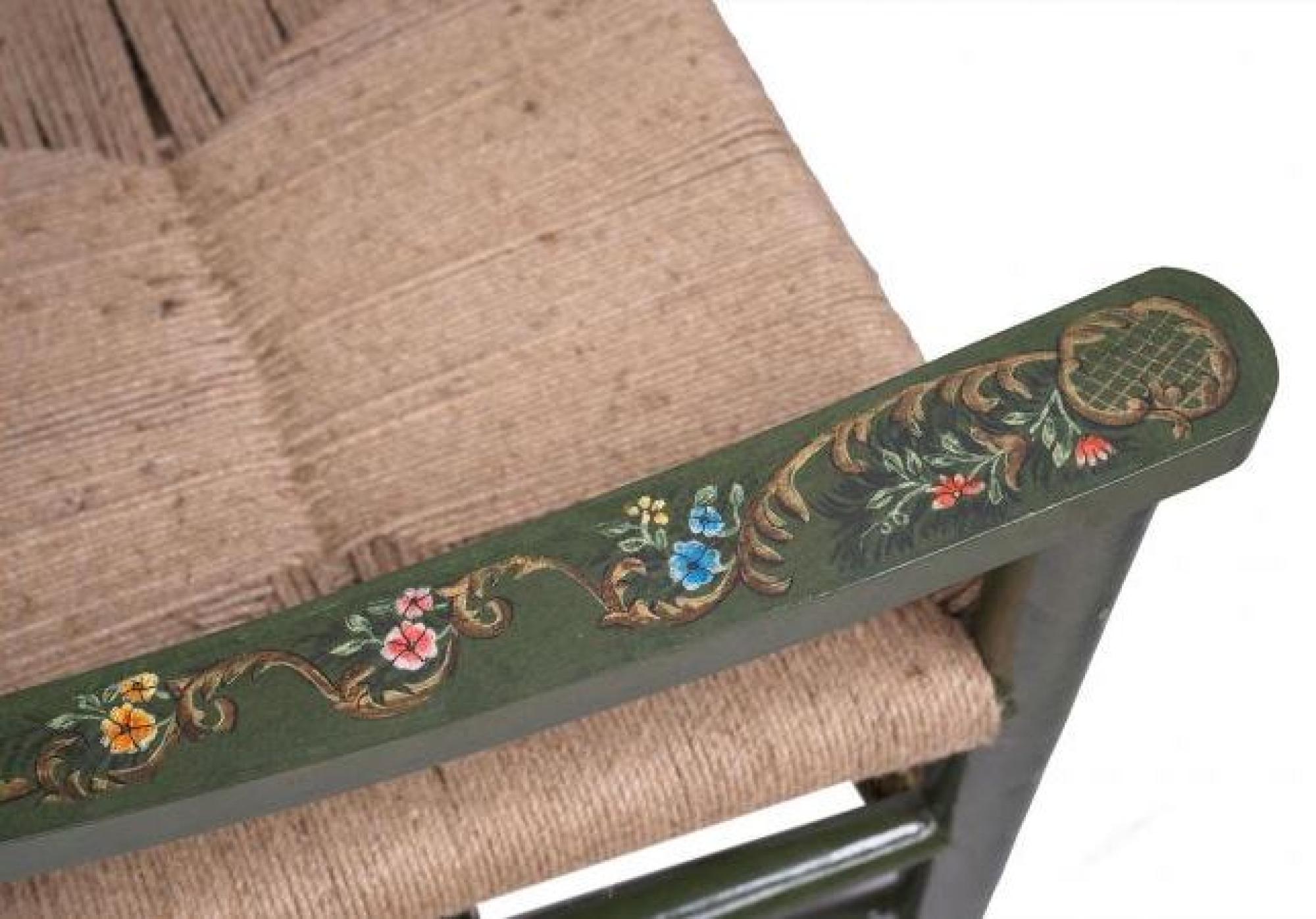 2 x Meerut Green Fountain Design Wooden Dining Armchair