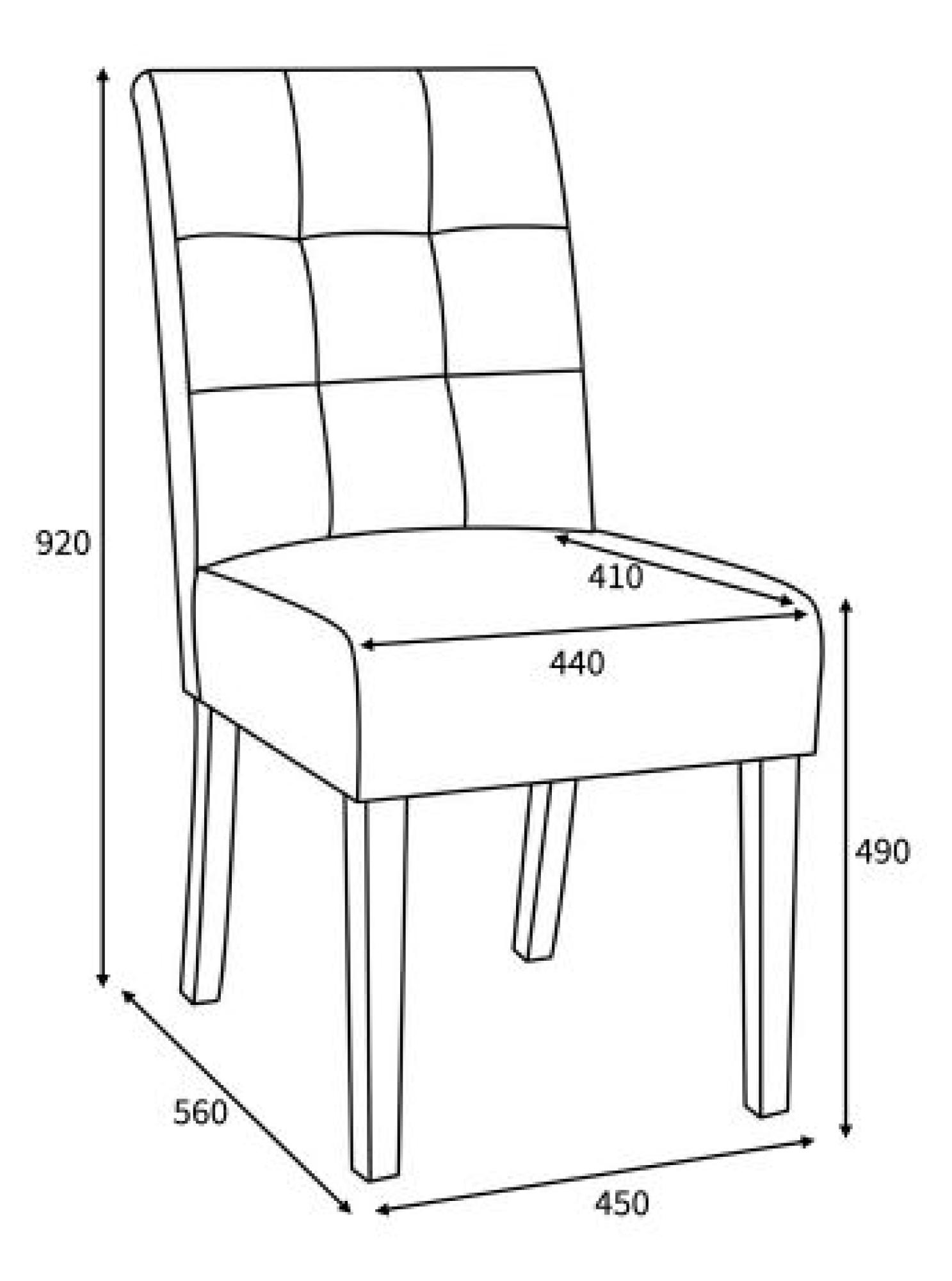 Moseley Dining Chair - Set of 2 - Stitched Waffle - Steel Grey Linen - White Legs