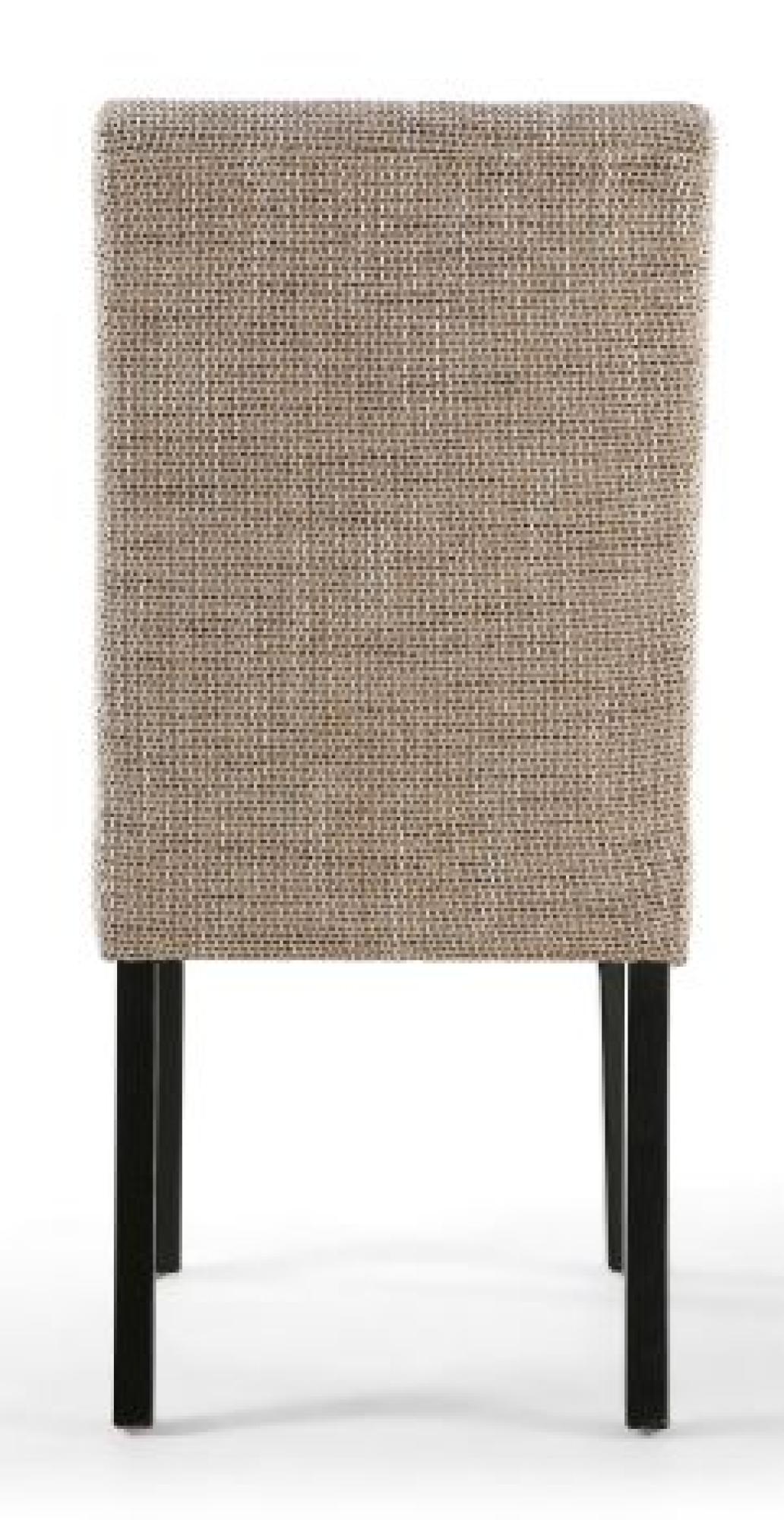 Moseley Dining Chair - Set of 2 - Stitched Waffle - Tweed Oatmeal - Black Legs