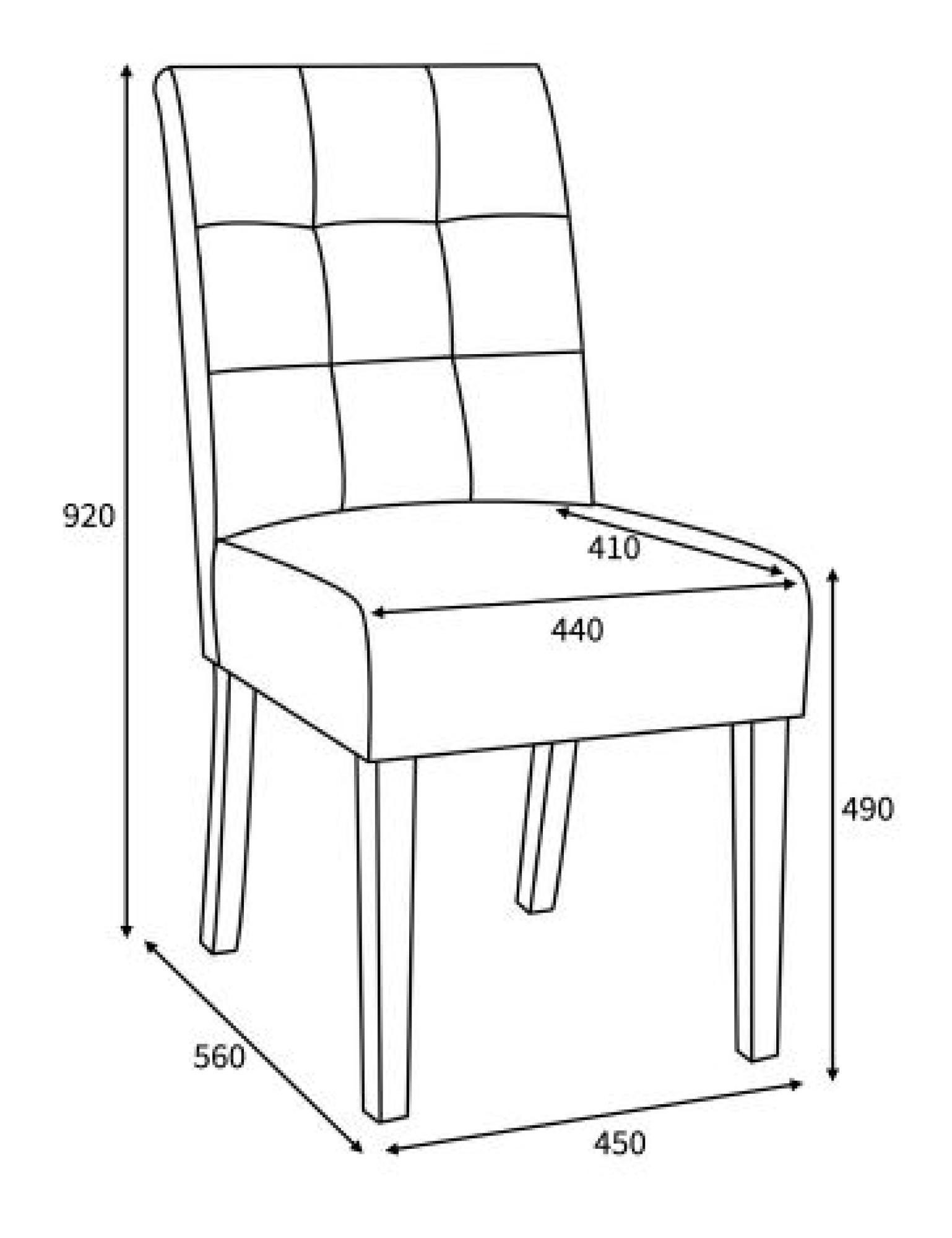 Moseley Dining Chair - Set of 2 - Stitched Waffle - Tweed Oatmeal - Natural Legs