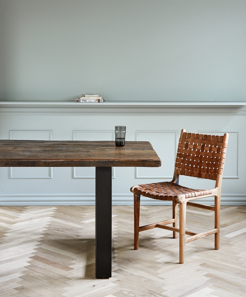 Aya Dining Chairs - Set of 2 - Buffalo Leather - Brown