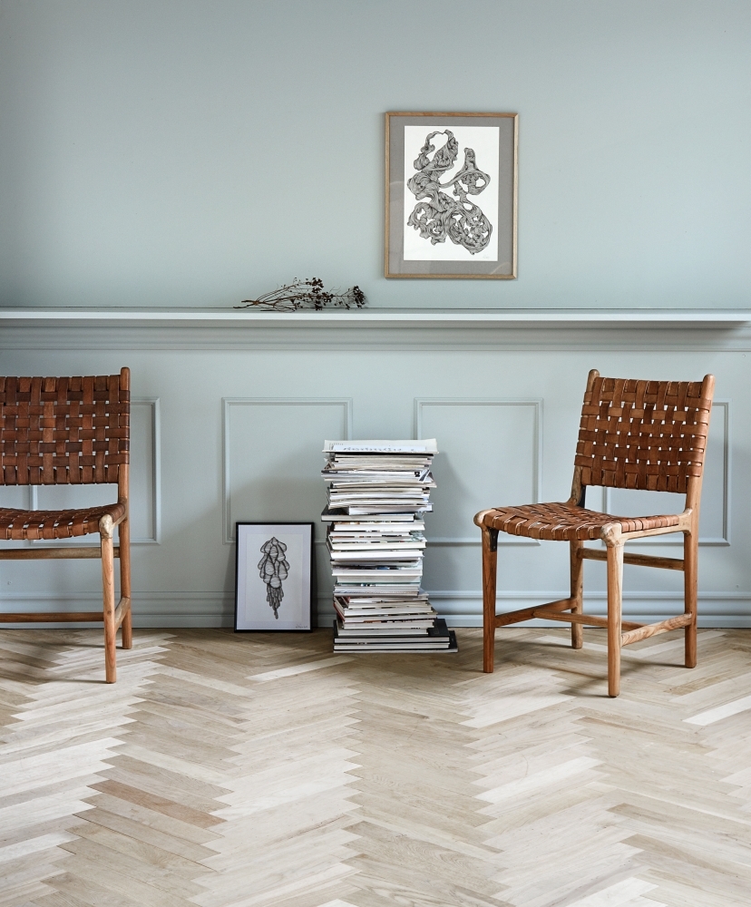 Aya Dining Chairs - Set of 2 - Buffalo Leather - Brown