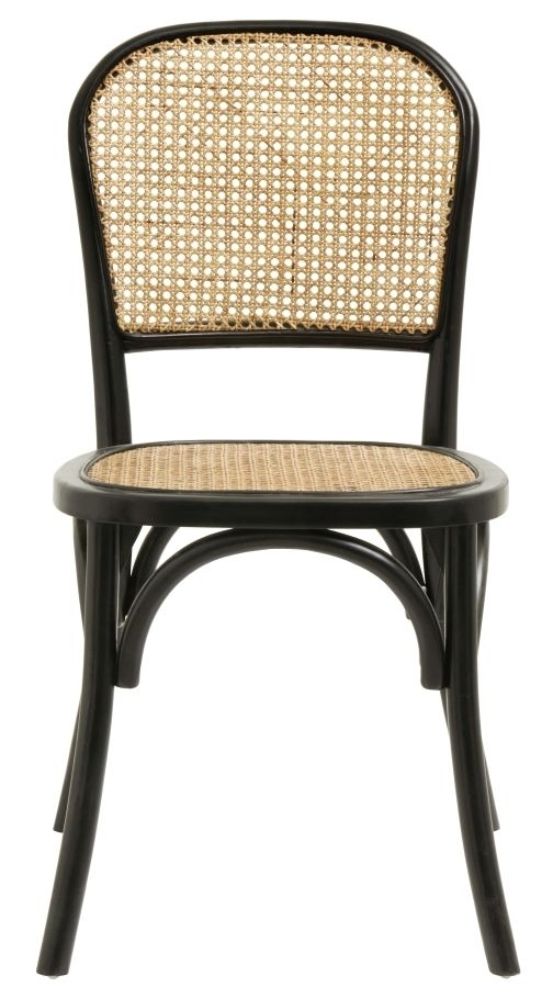 2 x Wicky Black and Natural Rattan Dining Chair