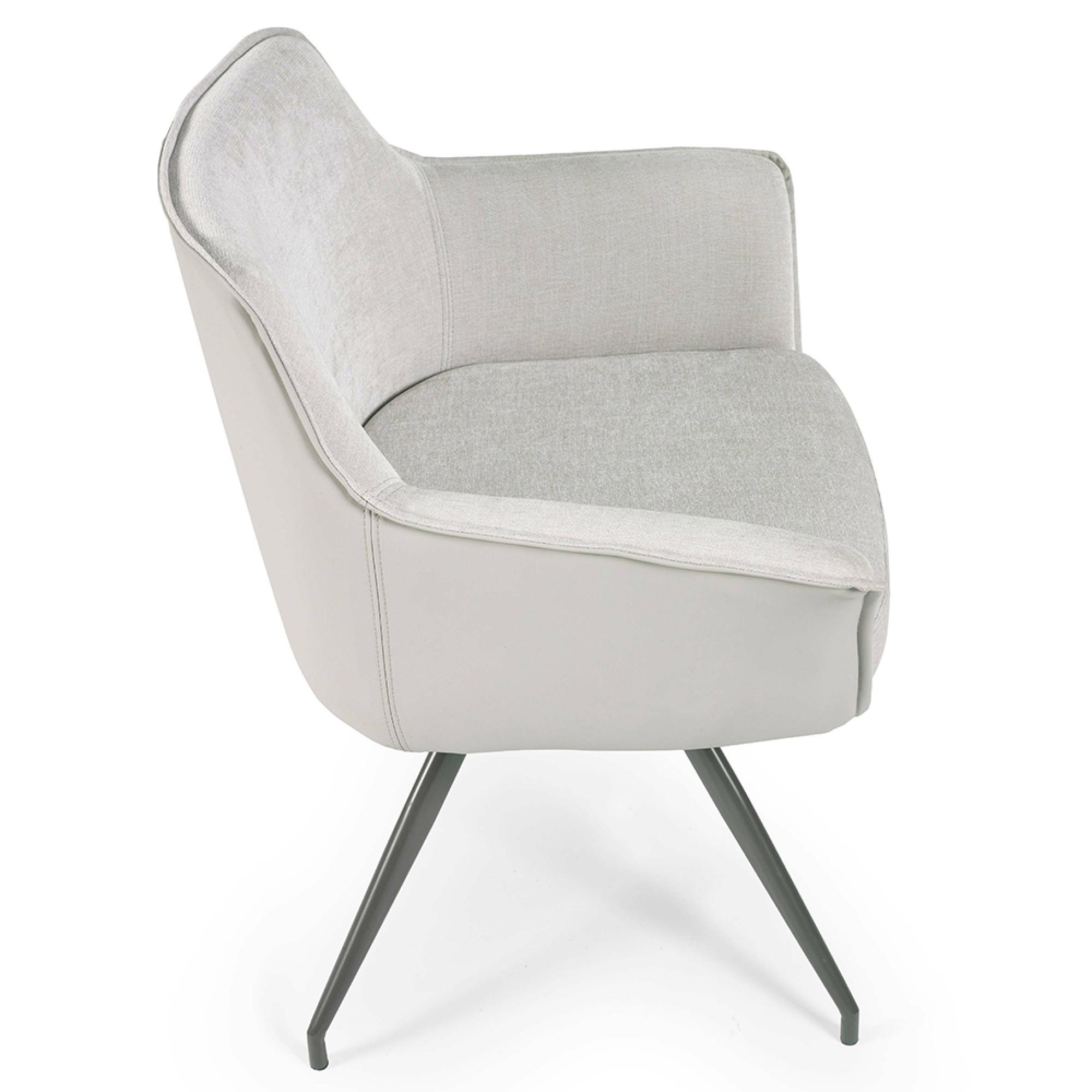 Noah Dining Chair - Set of 2 - Ivory Faux Leather