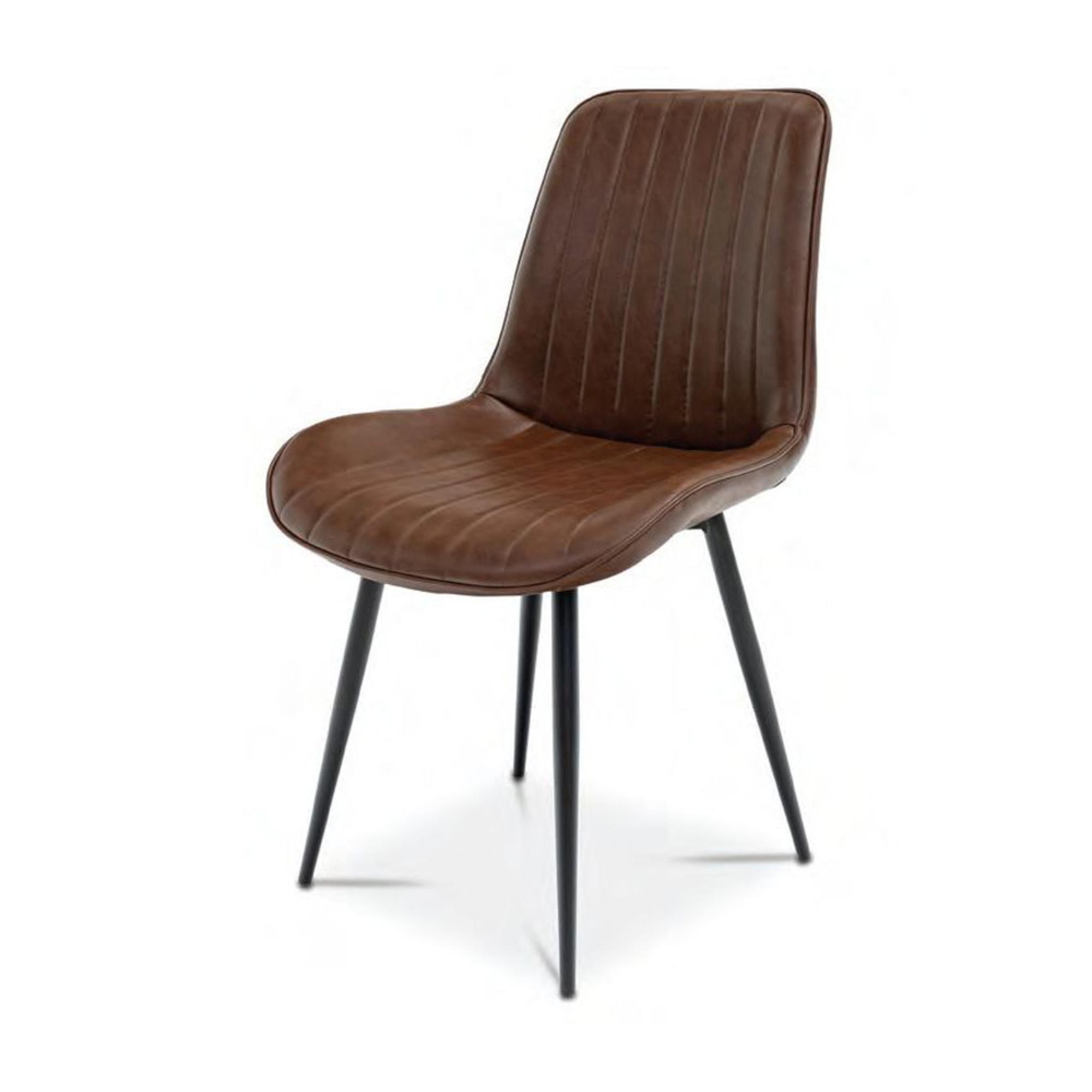 Pomona Dining Chair - Set of 2 - Antique Tan Faux Leather