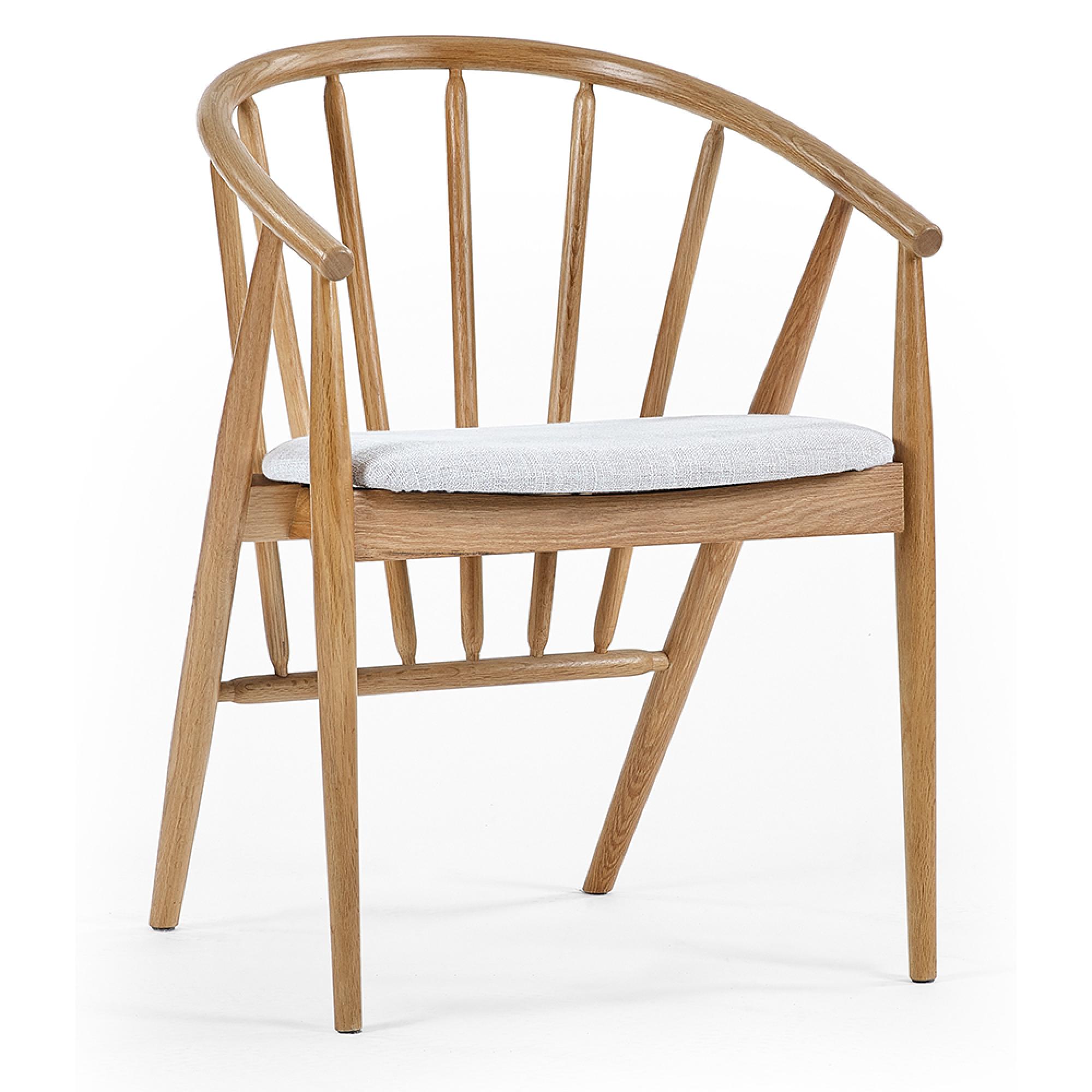 Rory Dining Chair - Set of 2 - Curved Back - Oak