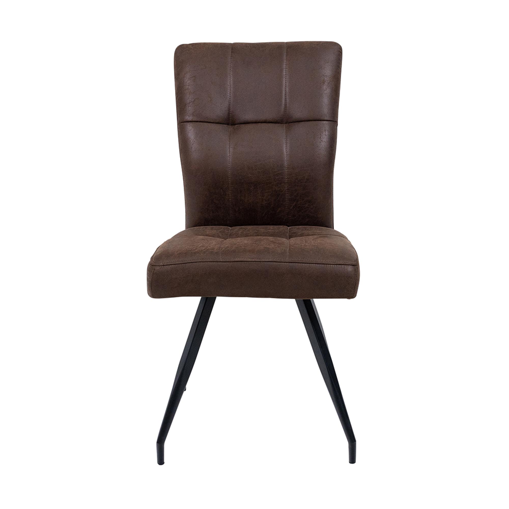 2 x Sabena Antique Ebony Fabric Dining Chair