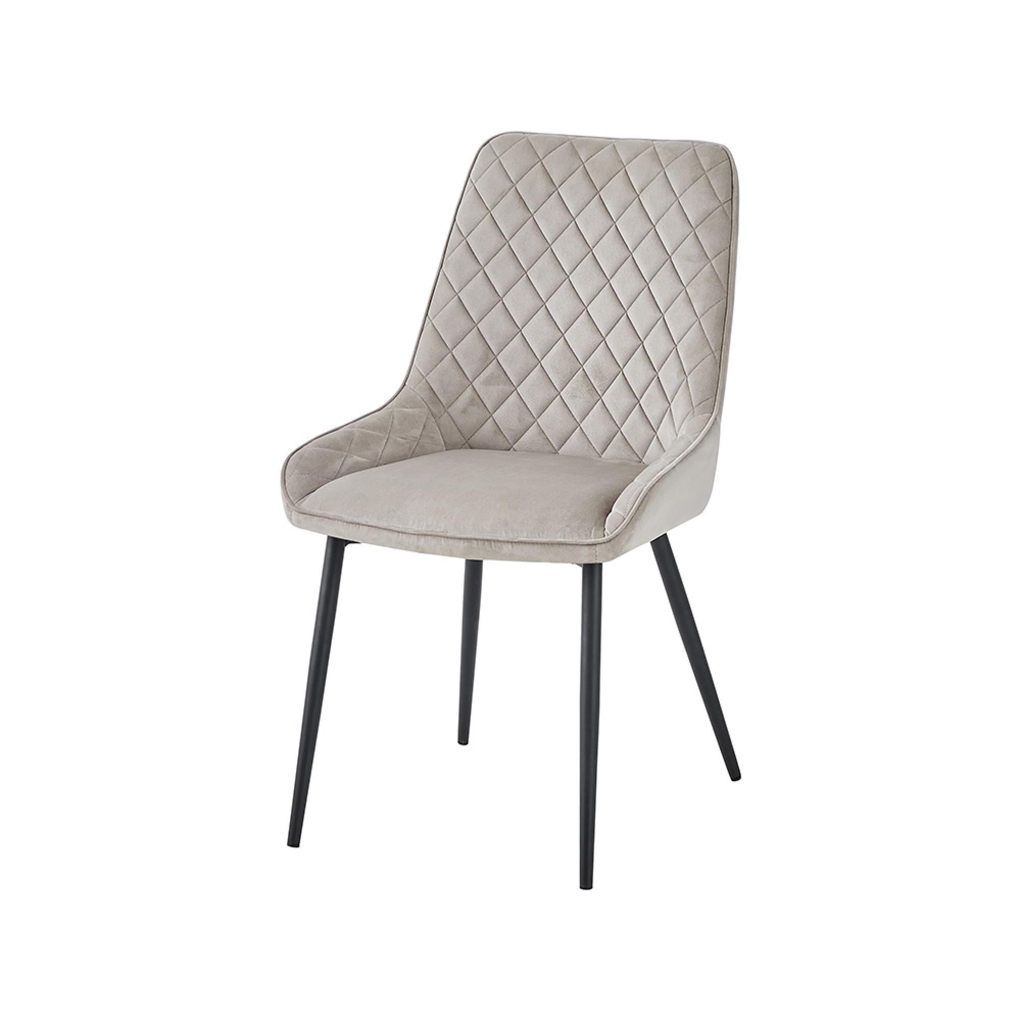 Signature Dining Chairs - Set of 2 - Mink Fabric - Blue Legs