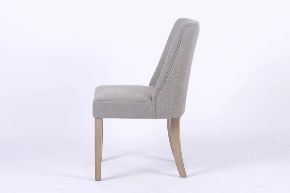 2 x Stoy Sand Linen Dining Chair