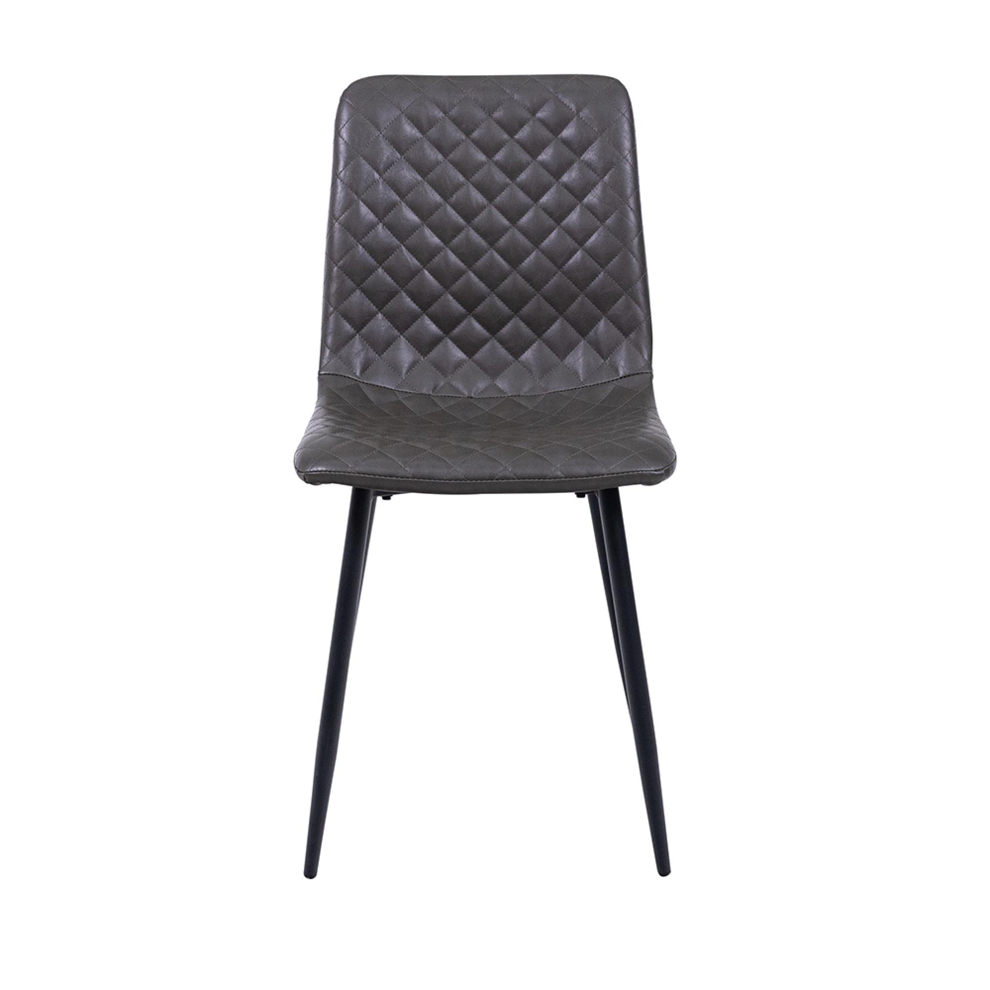 4 x Dark Grey Faux Leather Dining Chair