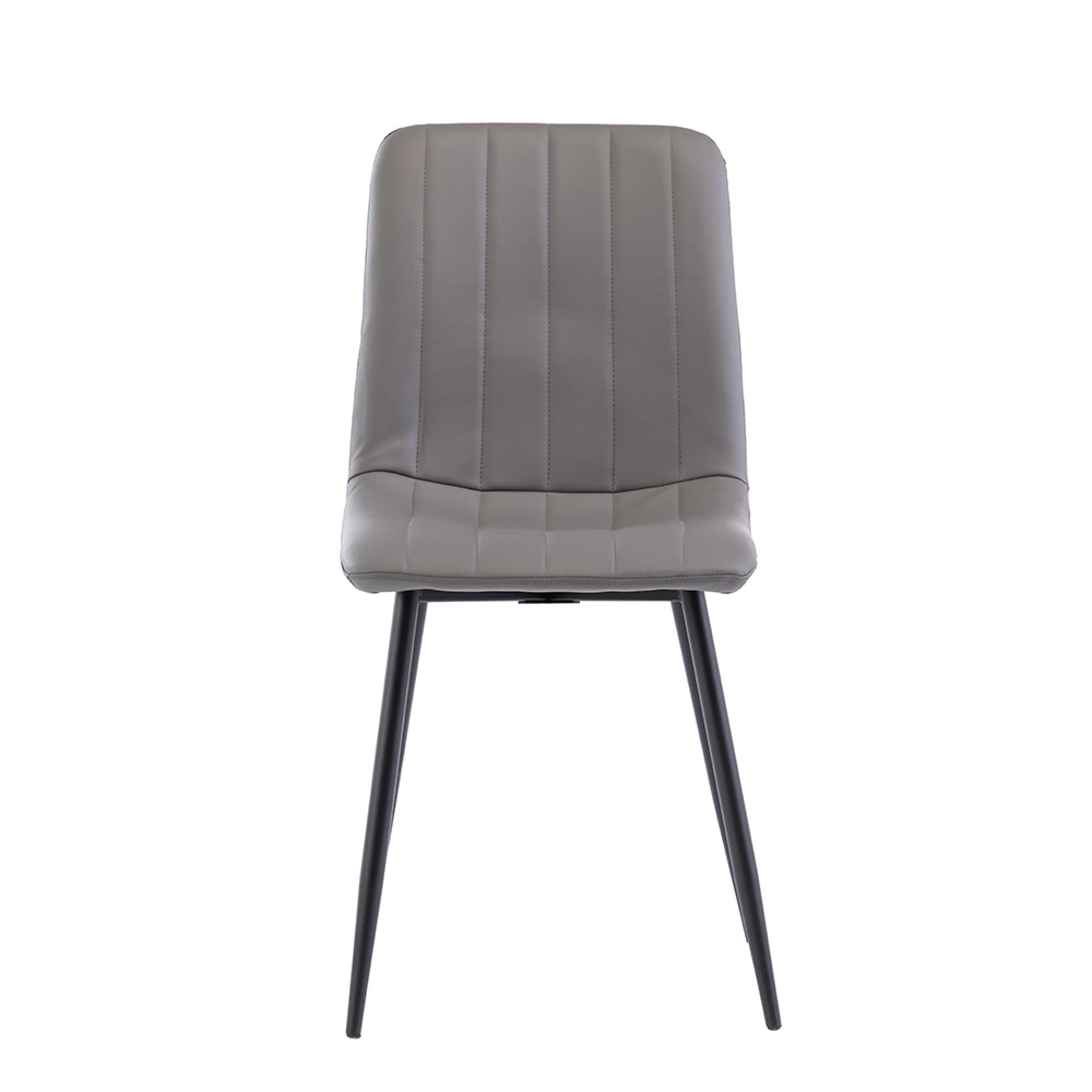 4 x Grey Faux Leather Dining Chair