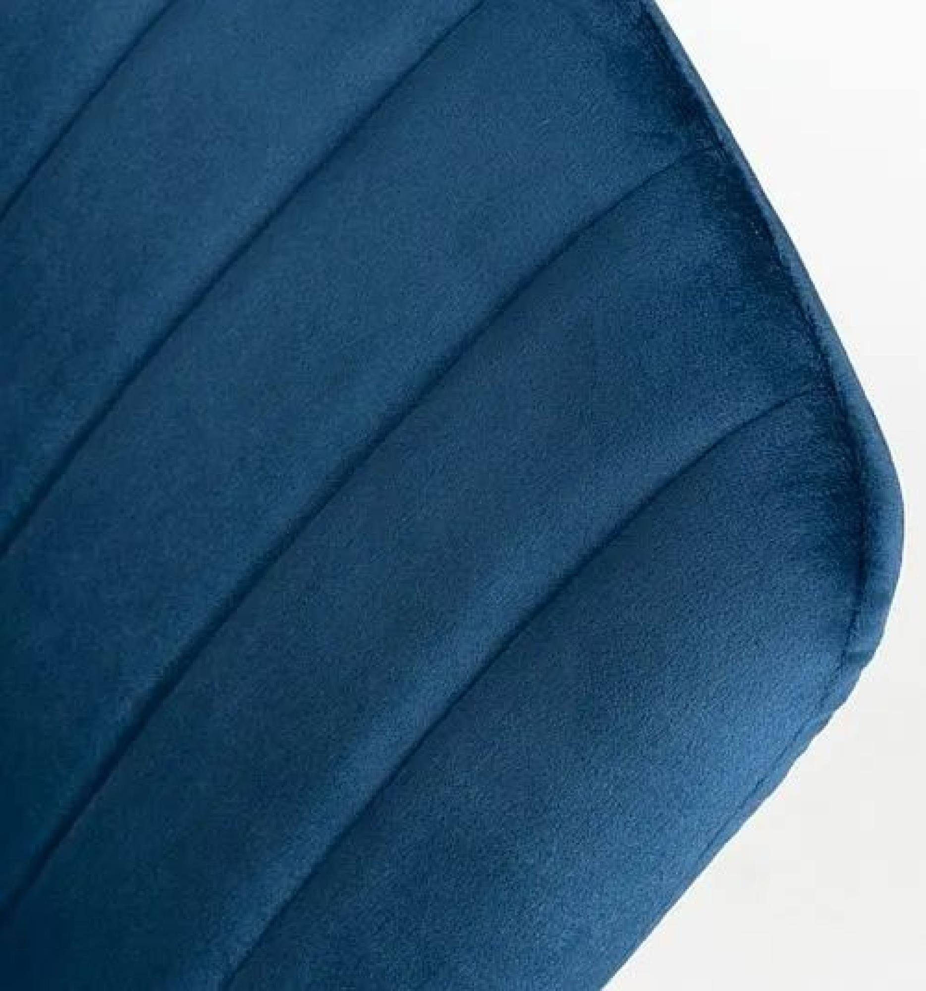 Lisbon Dining Chair - Set of 4 - Brushed Blue Velvet