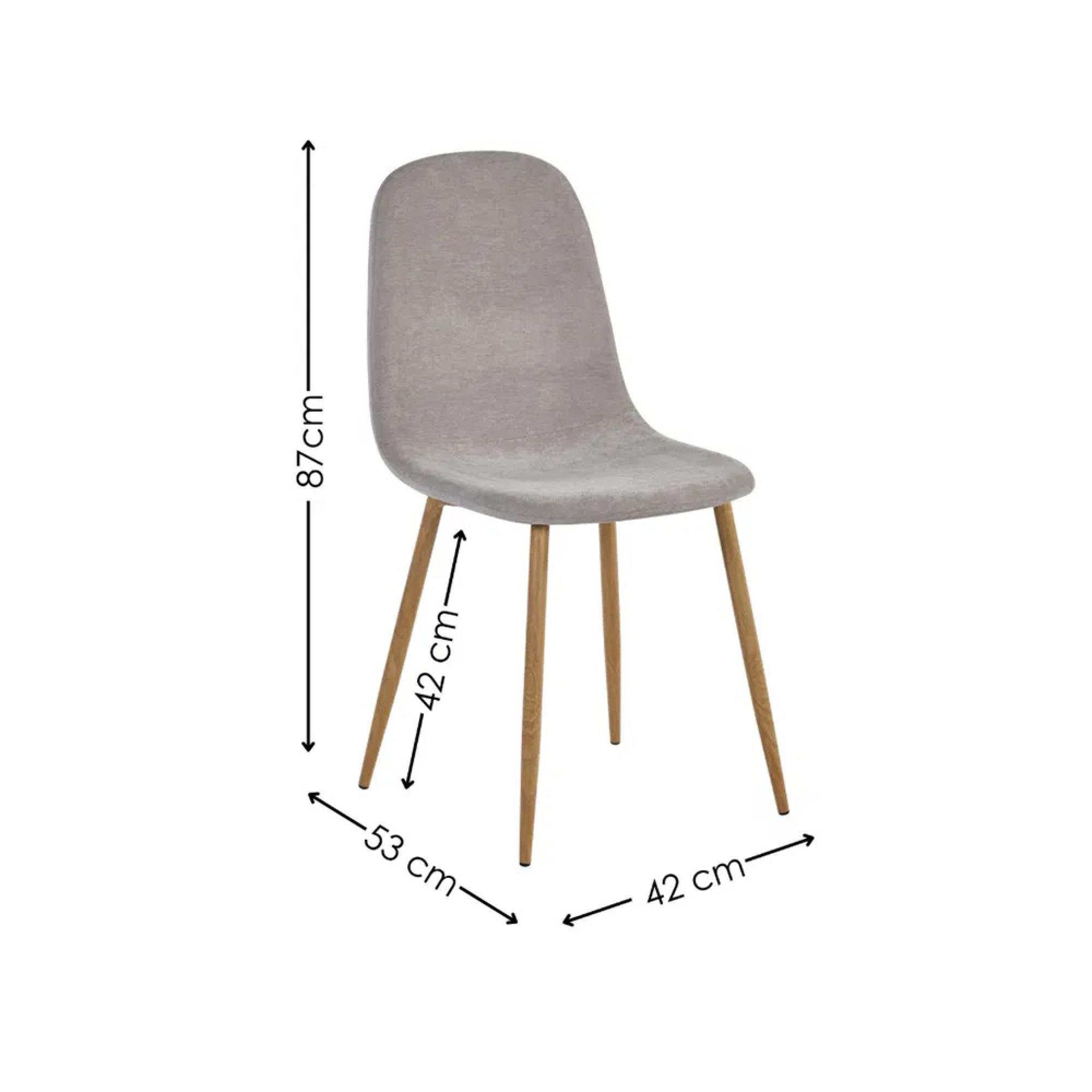 Lottie Dining Chair - Set of 4 - Beige Fabric