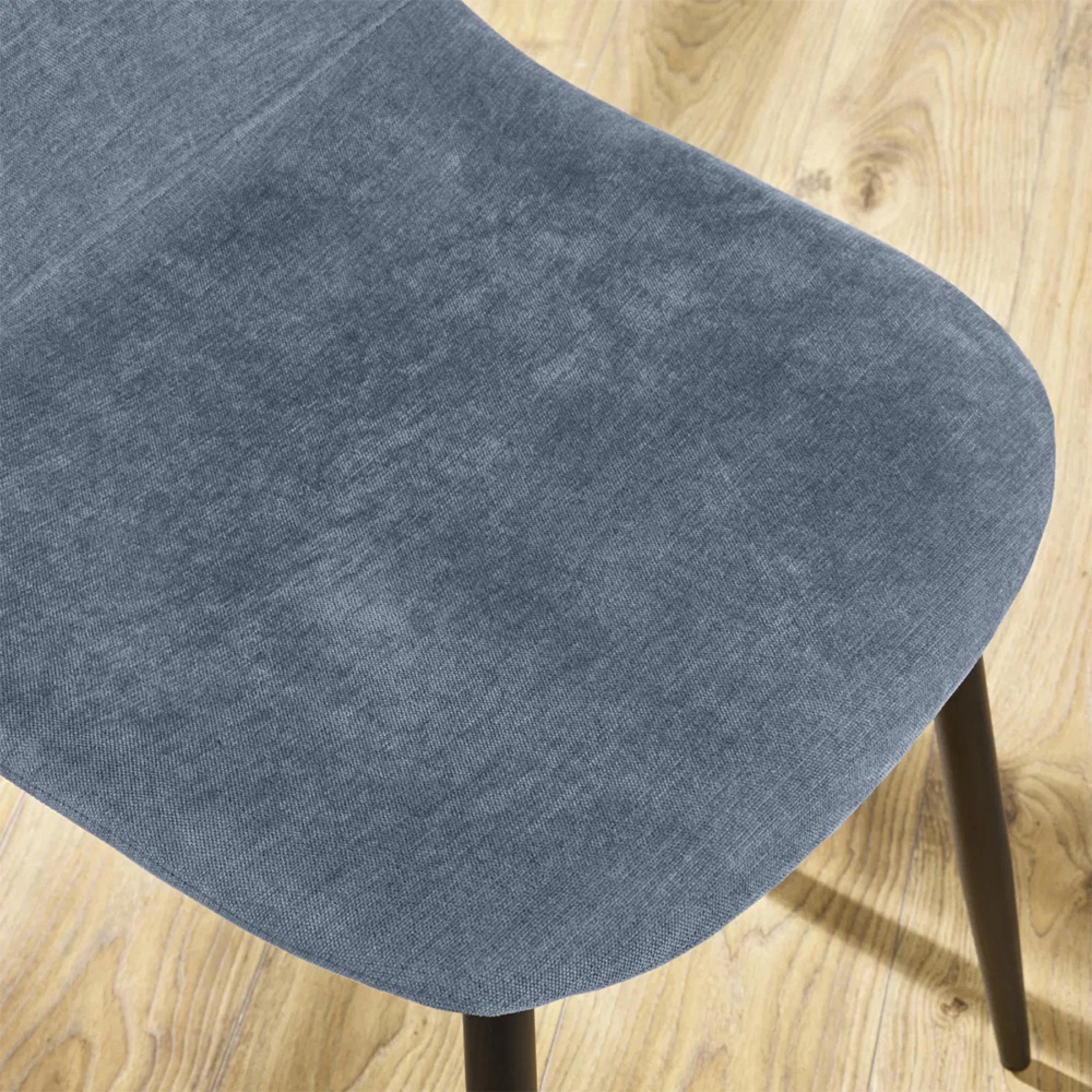 Lottie Dining Chair - Set of 4 - Denim Fabric