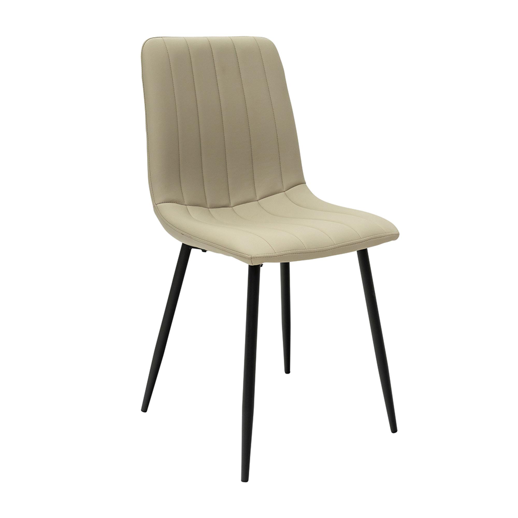 Dining Chair - Set of 4 - Stone Faux Leather