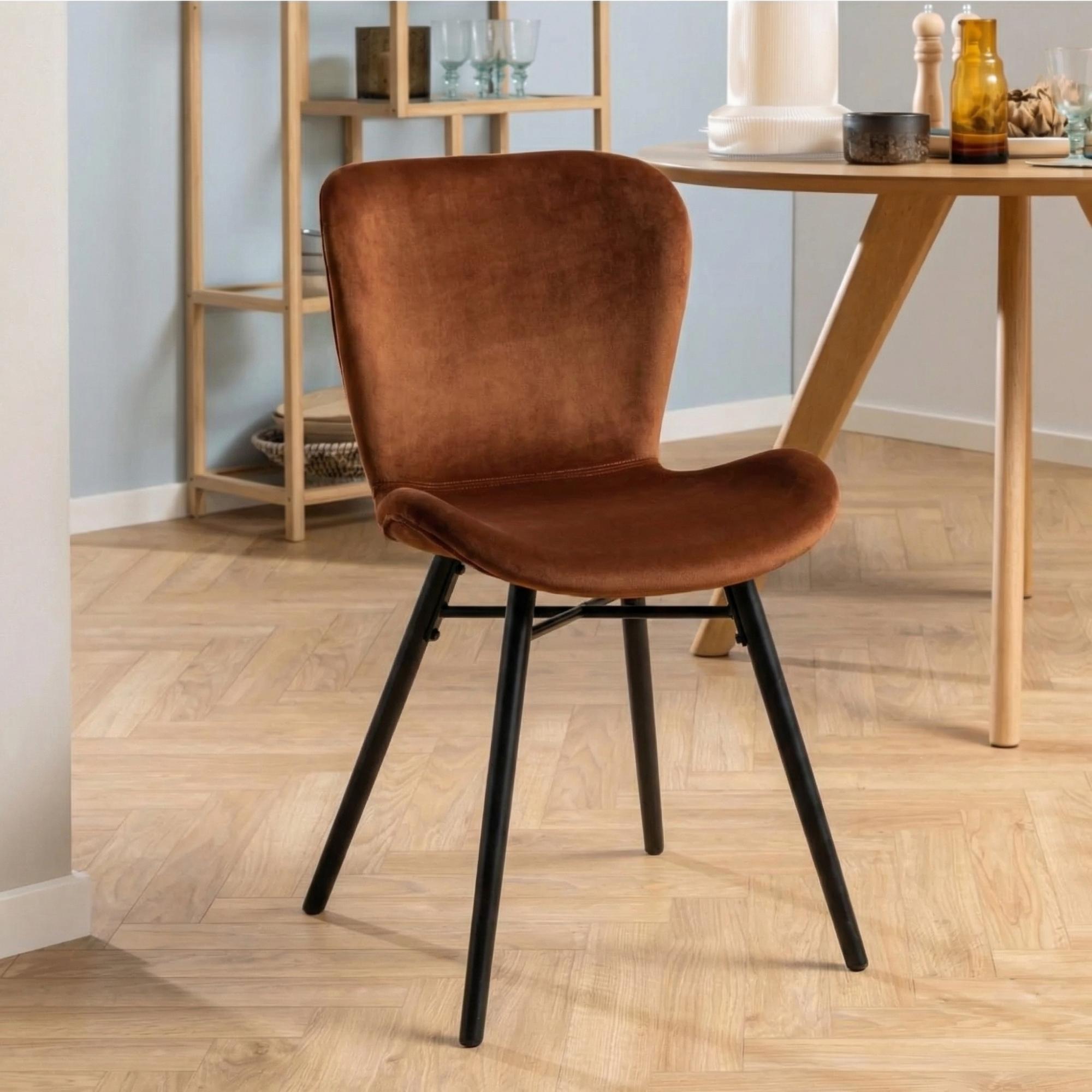 Batilda Dining Chair - Set of 2 - Copper Fabric