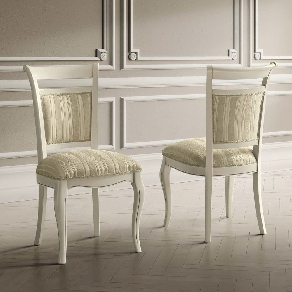 Giotto Dining Chair - Casablanca Fabric - Bianco Antico