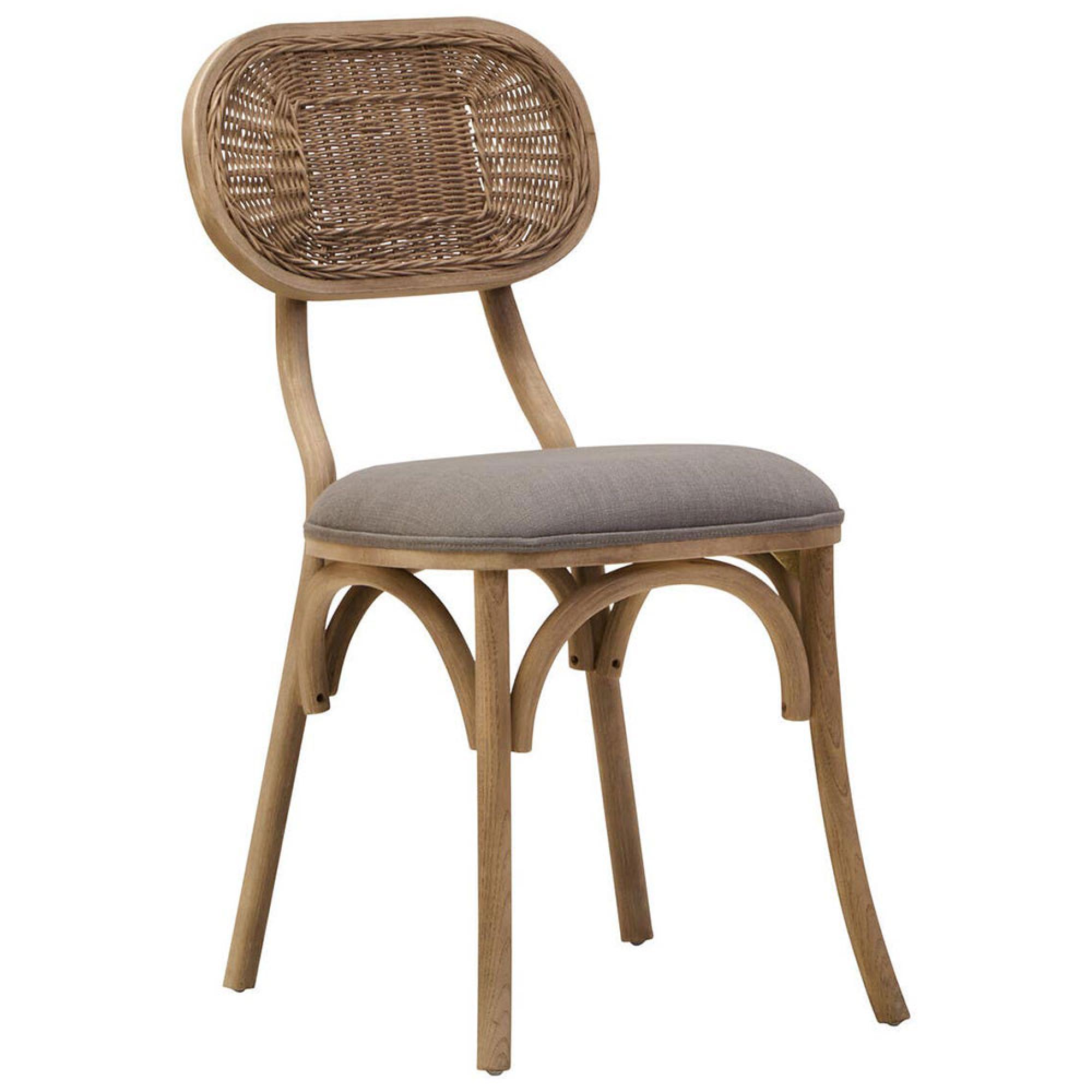 Cebu Dining Chair - Grey Wash - Padded - Elm Wood