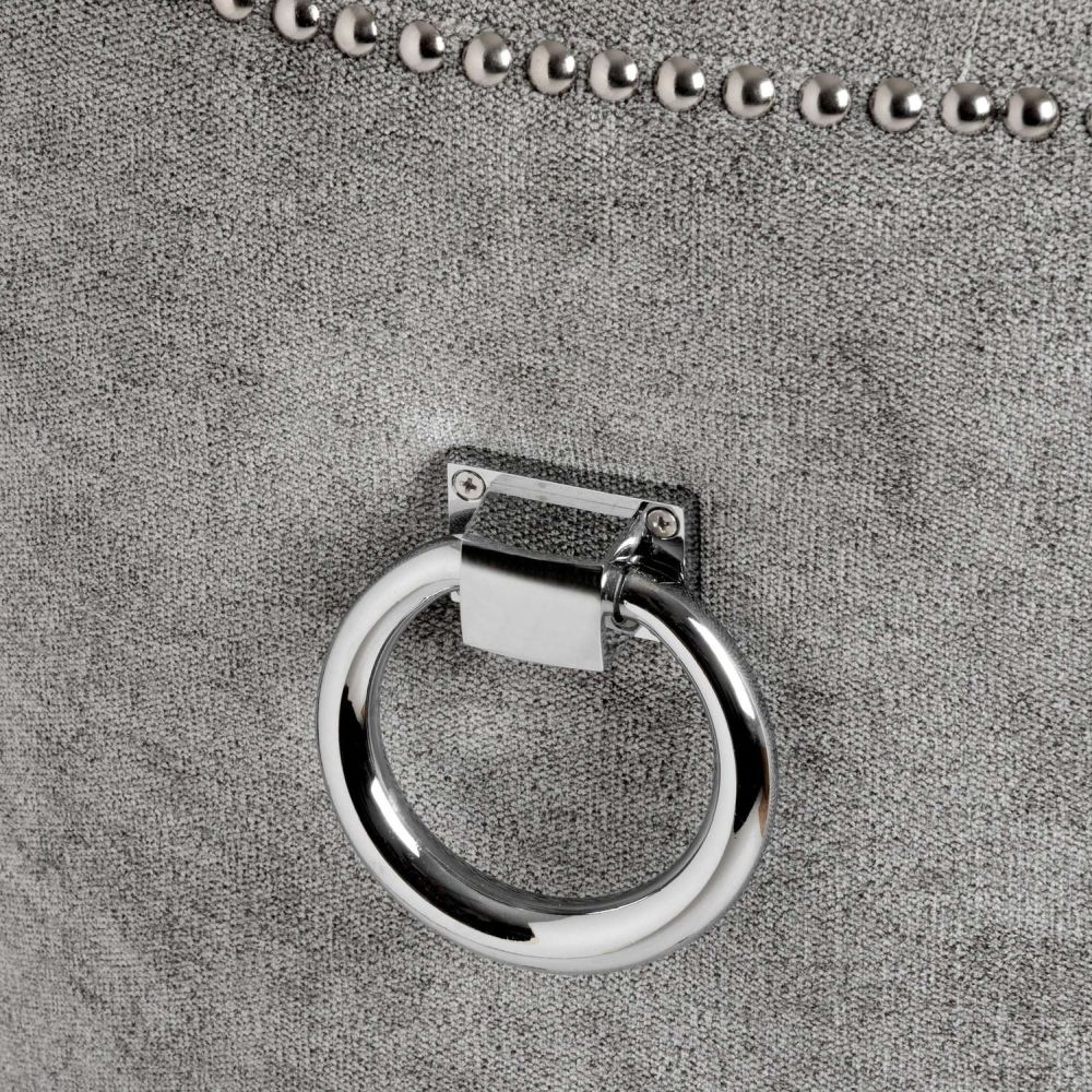 Clearance - 2 x Hill Interiors Silver High Wing Dining Chair with Ring Pull - FS155