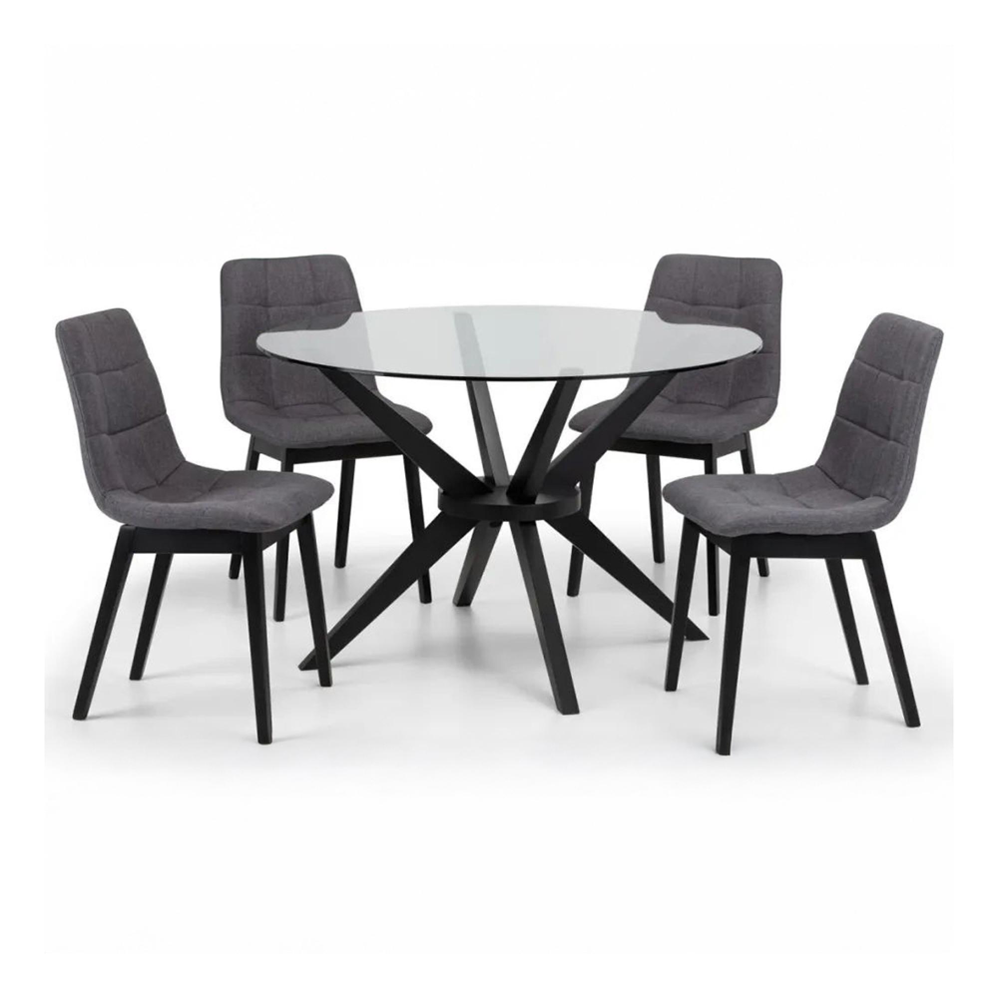 Clearance - 4 x Hayden Grey Fabric Dining Chair - A343