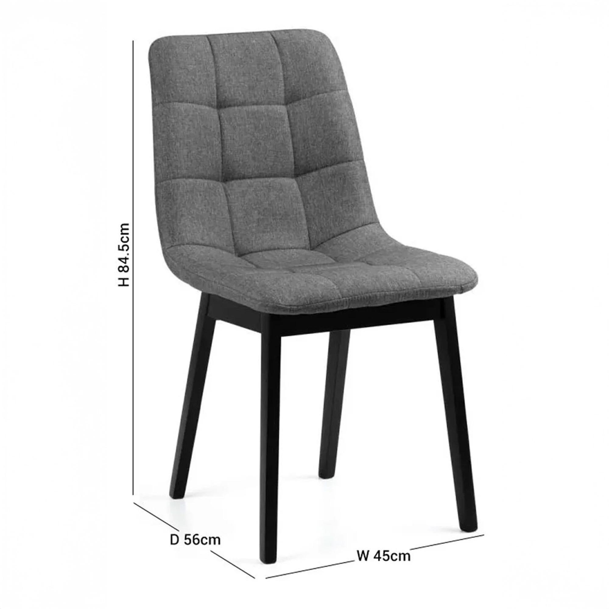 Clearance - 4 x Hayden Grey Fabric Dining Chair - A343
