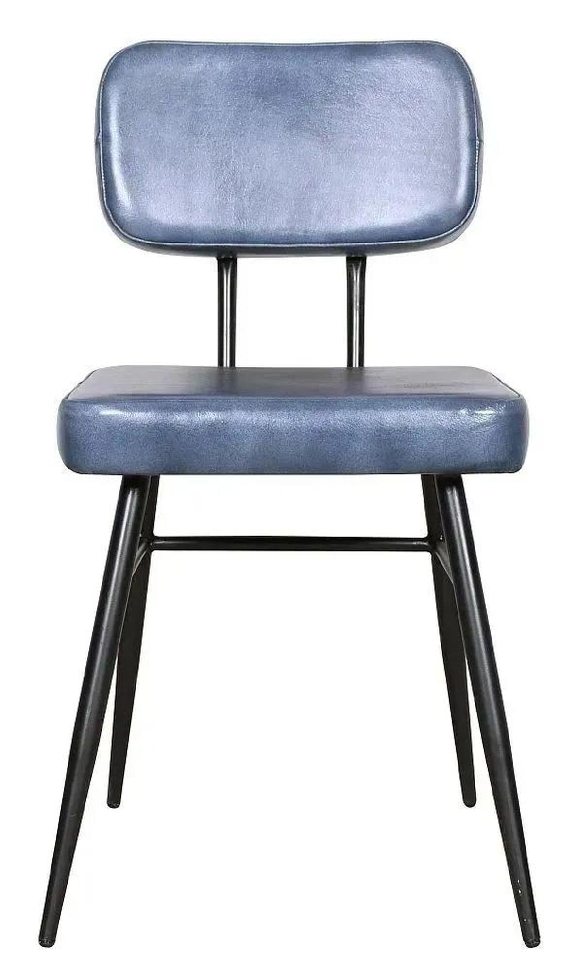 Clearance - Louise Dining Chair - Blue Leather