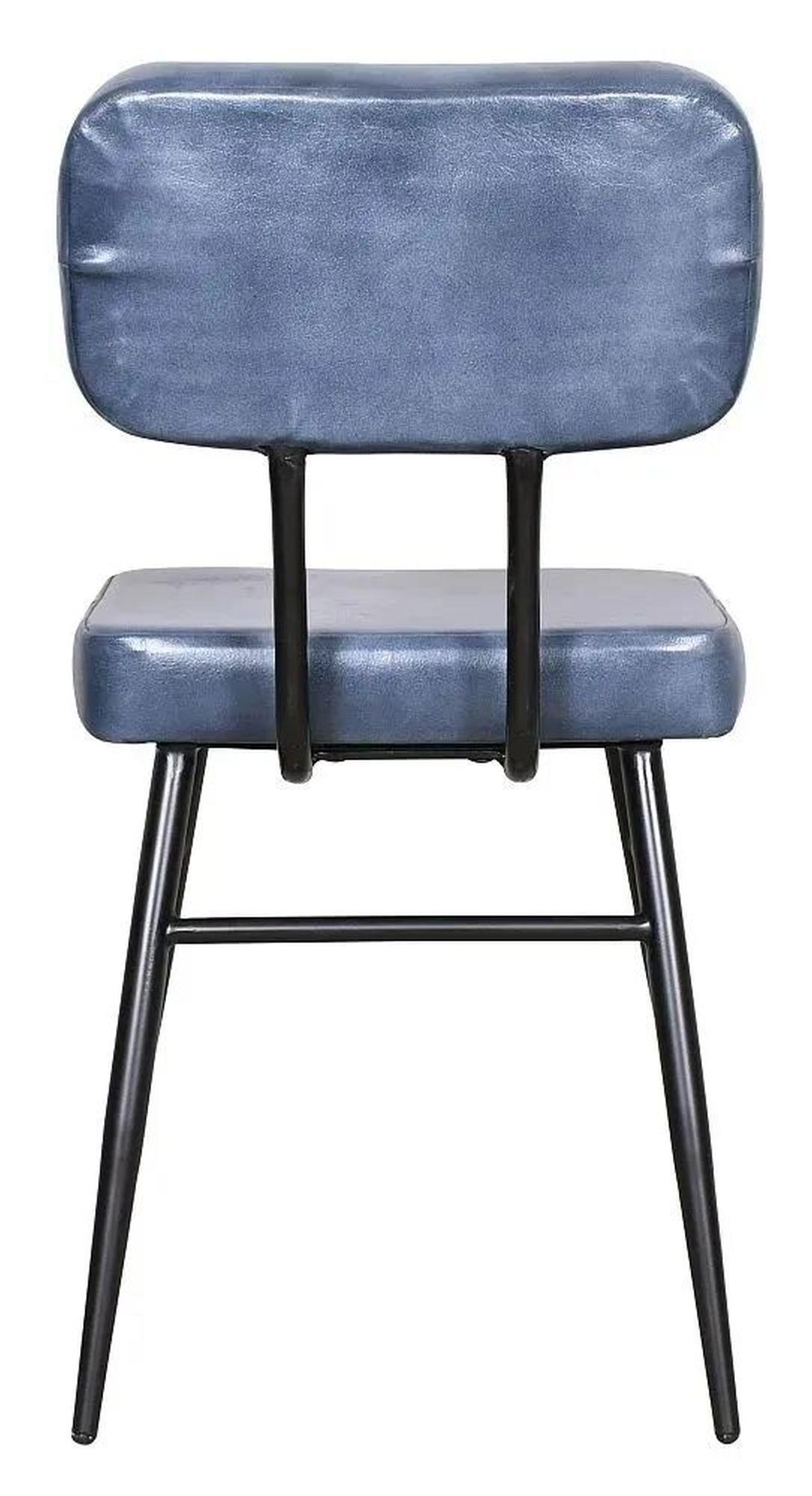 Clearance - Louise Dining Chair - Blue Leather