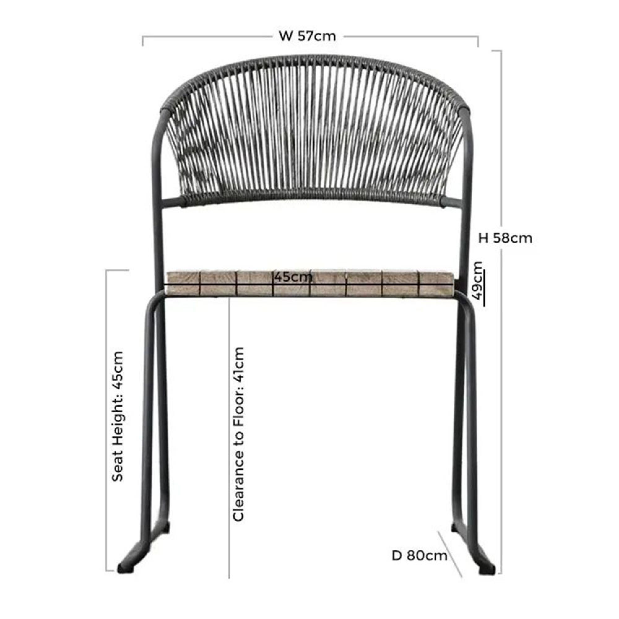 Clearance - Set of 6 Nardo Outdoor Dining Chair - A112/13/99