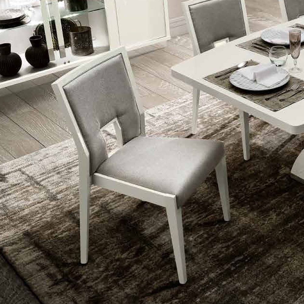 Roma Dining Chair - Leather Vermont - White