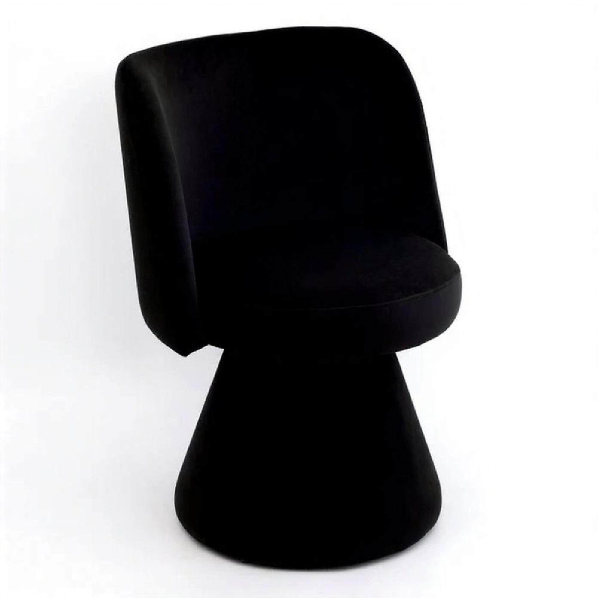 Pimlico Dining Chair - Swivel Tub - Black Fabric