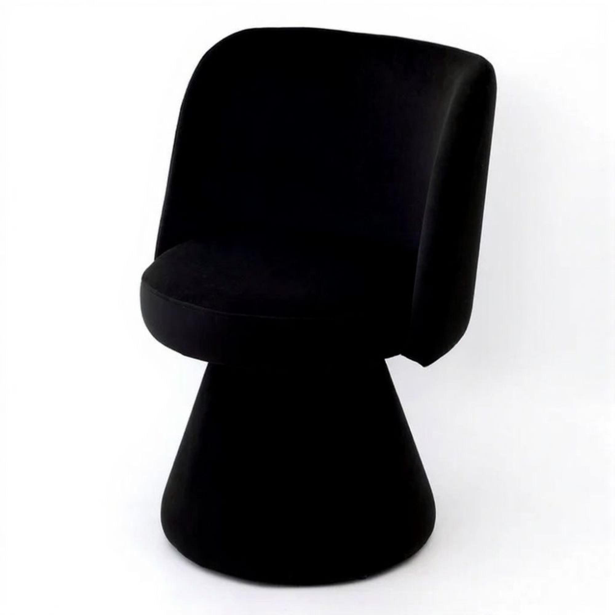 Pimlico Dining Chair - Swivel Tub - Black Fabric