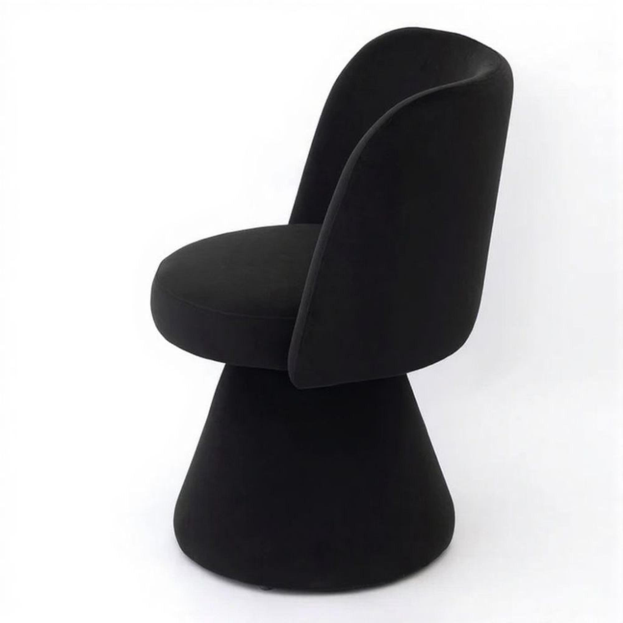Pimlico Dining Chair - Swivel Tub - Black Fabric