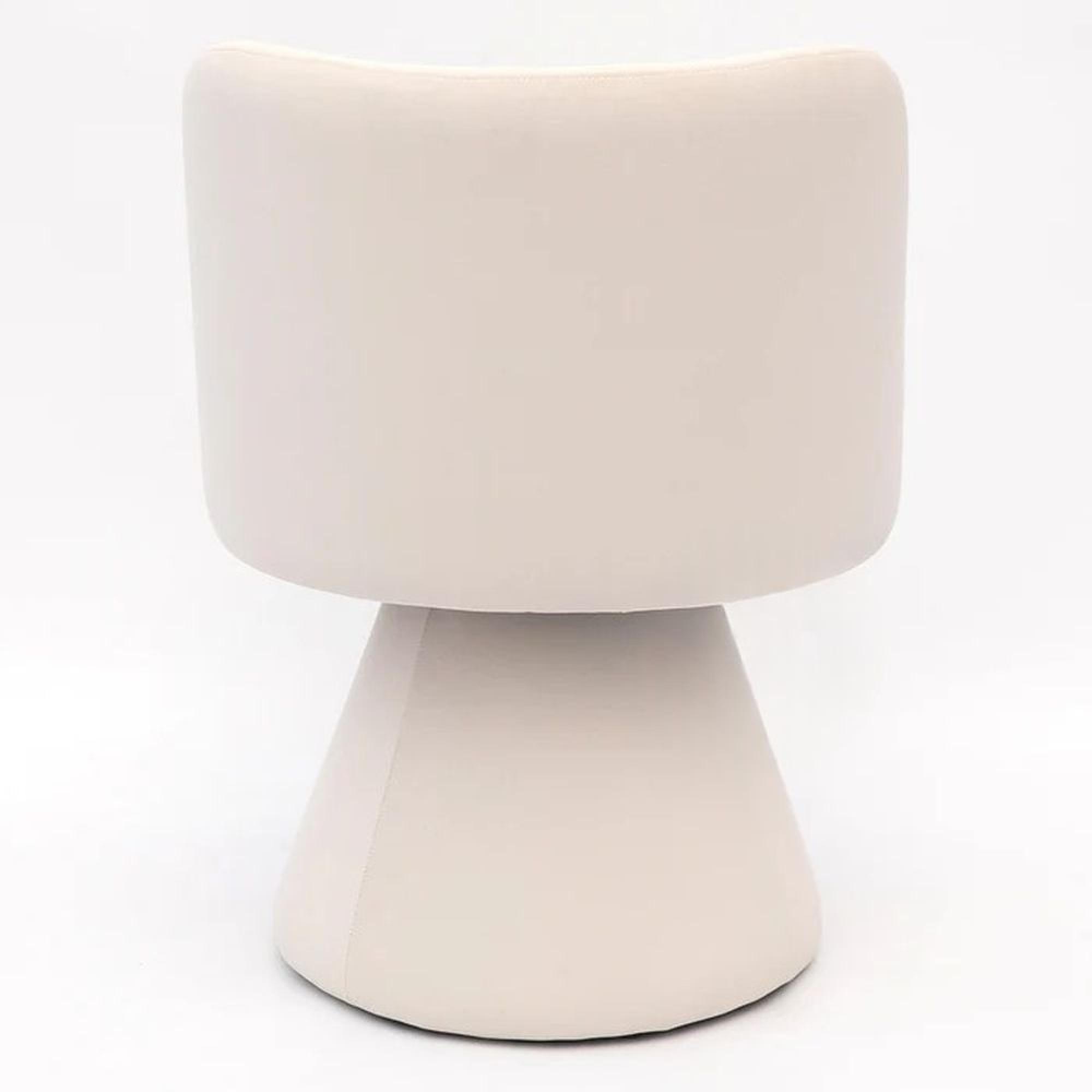Pimlico Dining Chair - Swivel Tub - White Fabric