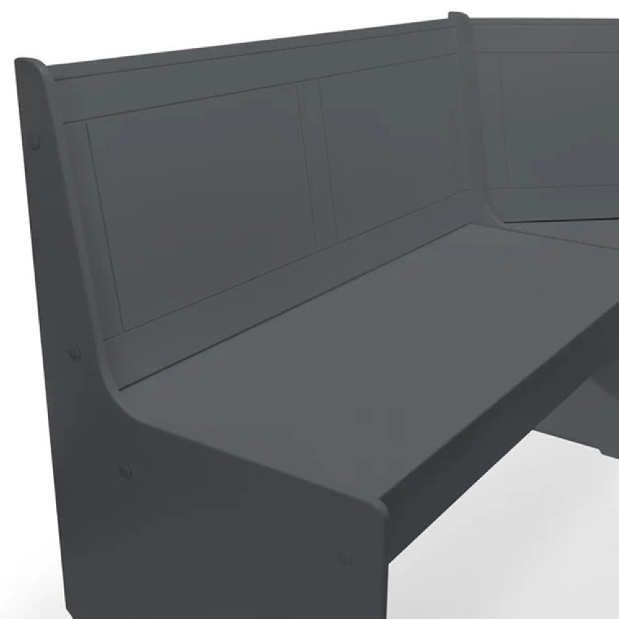 Newport Corner Dining Set - 4 Seater - 109cm - Dark Grey