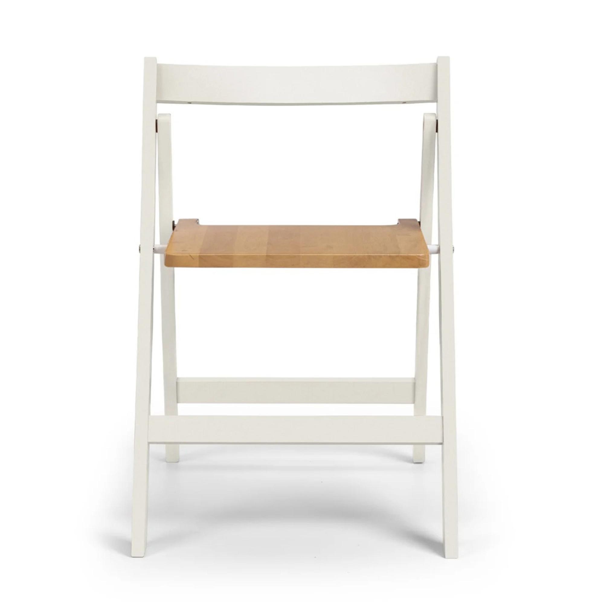 Savoy Gateleg Extending Dining Set - 4 Seater - 35cm-120cm - 4 Chairs - White and Natural