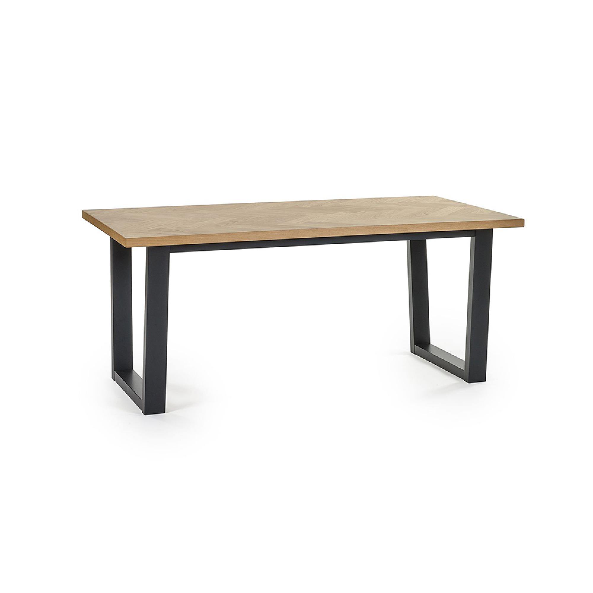 Hilton Dining Set - 180cm - 6 Seater - Herringbone - 2 Benches - Oak