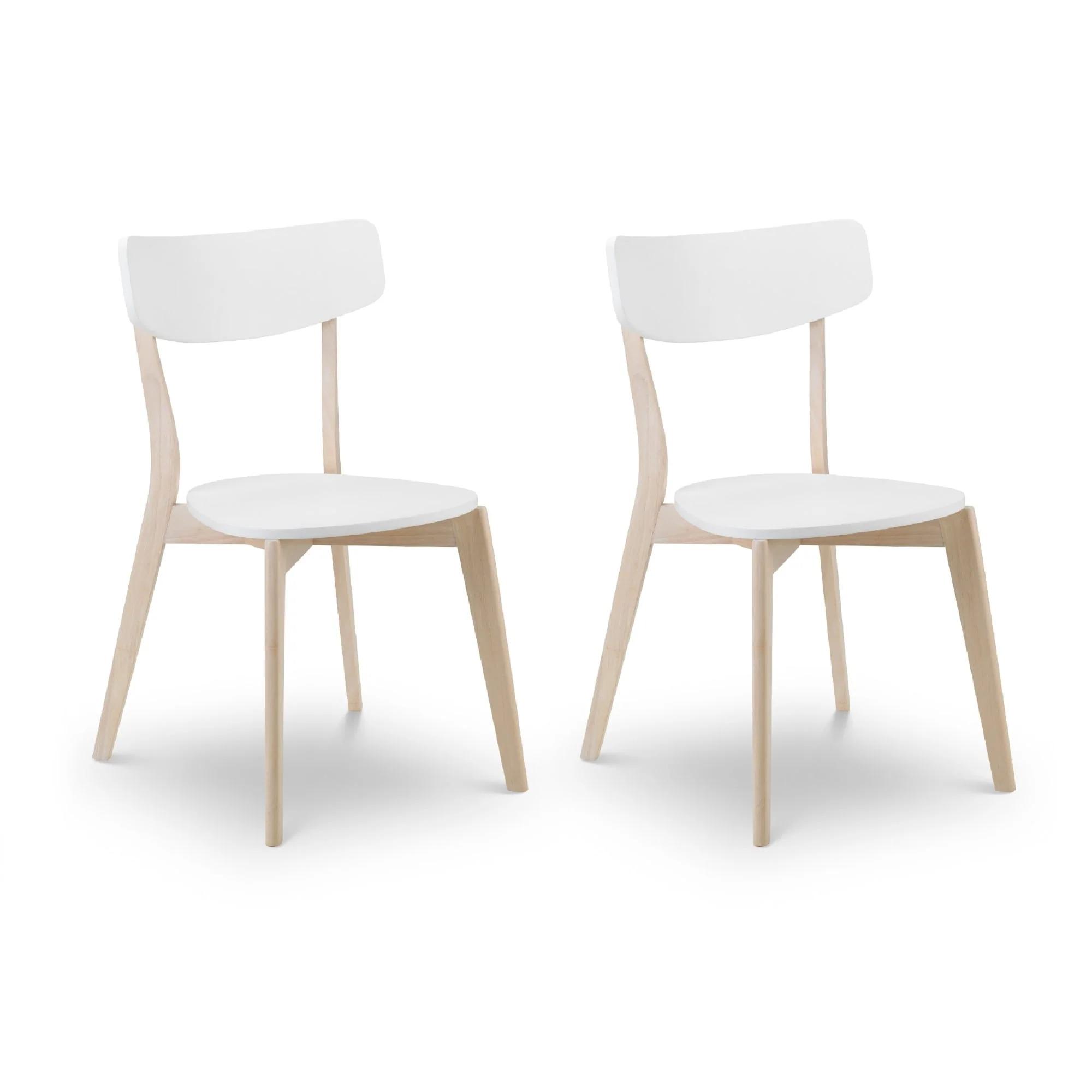 Casa Dining Set - 90cm - 4 Seater - Square - 4 Chairs - White