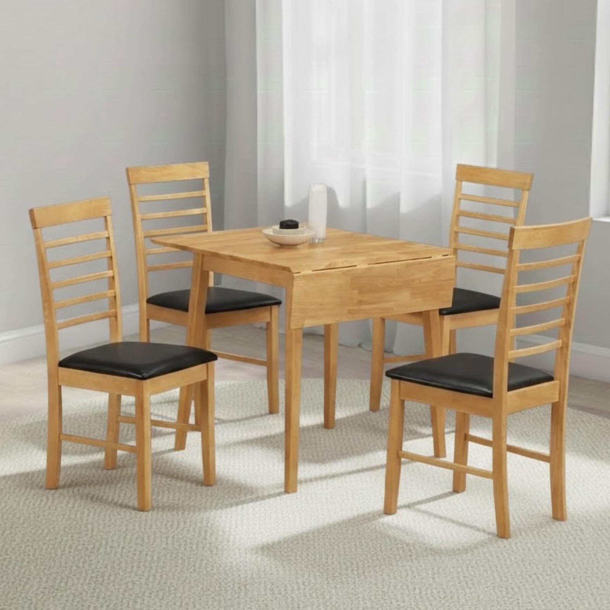 Hanover Drop Leaf Dining Set - 4 Seater - 61cm-97cm - Light Oak