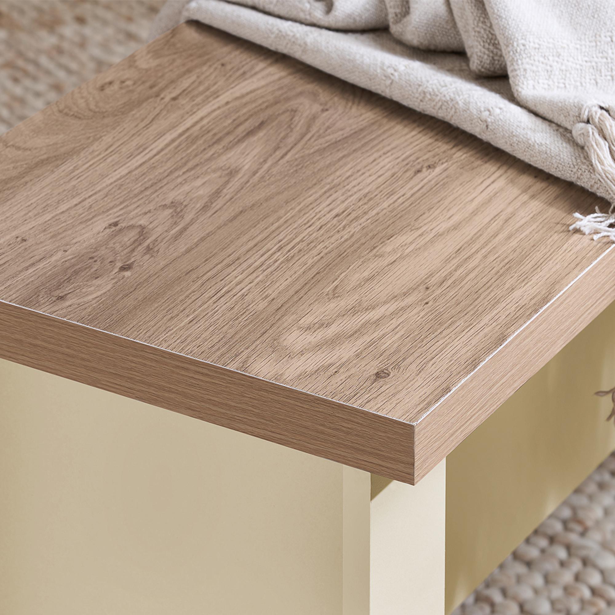 Highgate Dining Set - 2 Seater - 118cm - with 2 Benches - Cream Painted