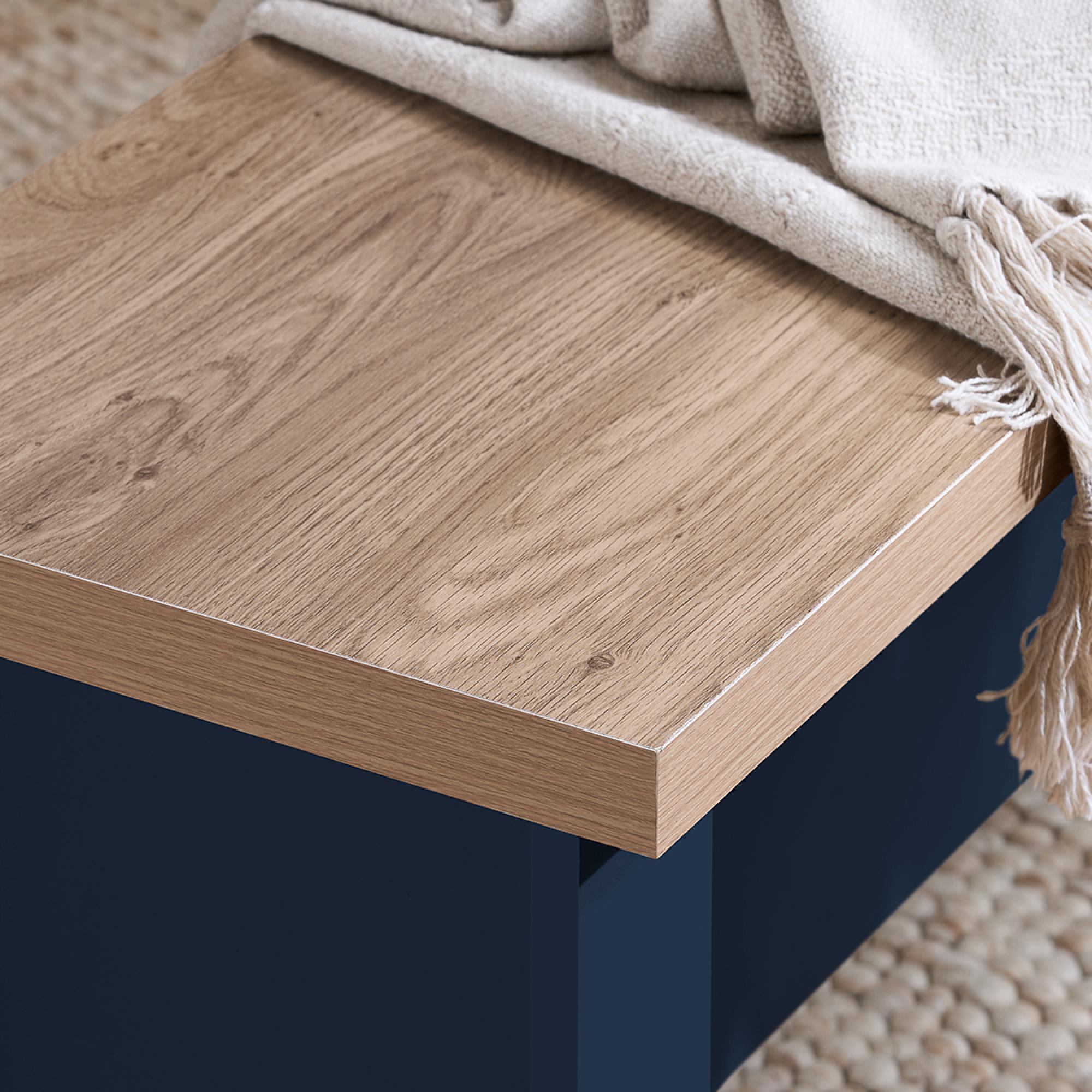 Highgate Dining Set - 2 Seater - 118cm - with 2 Benches - Navy Blue Painted