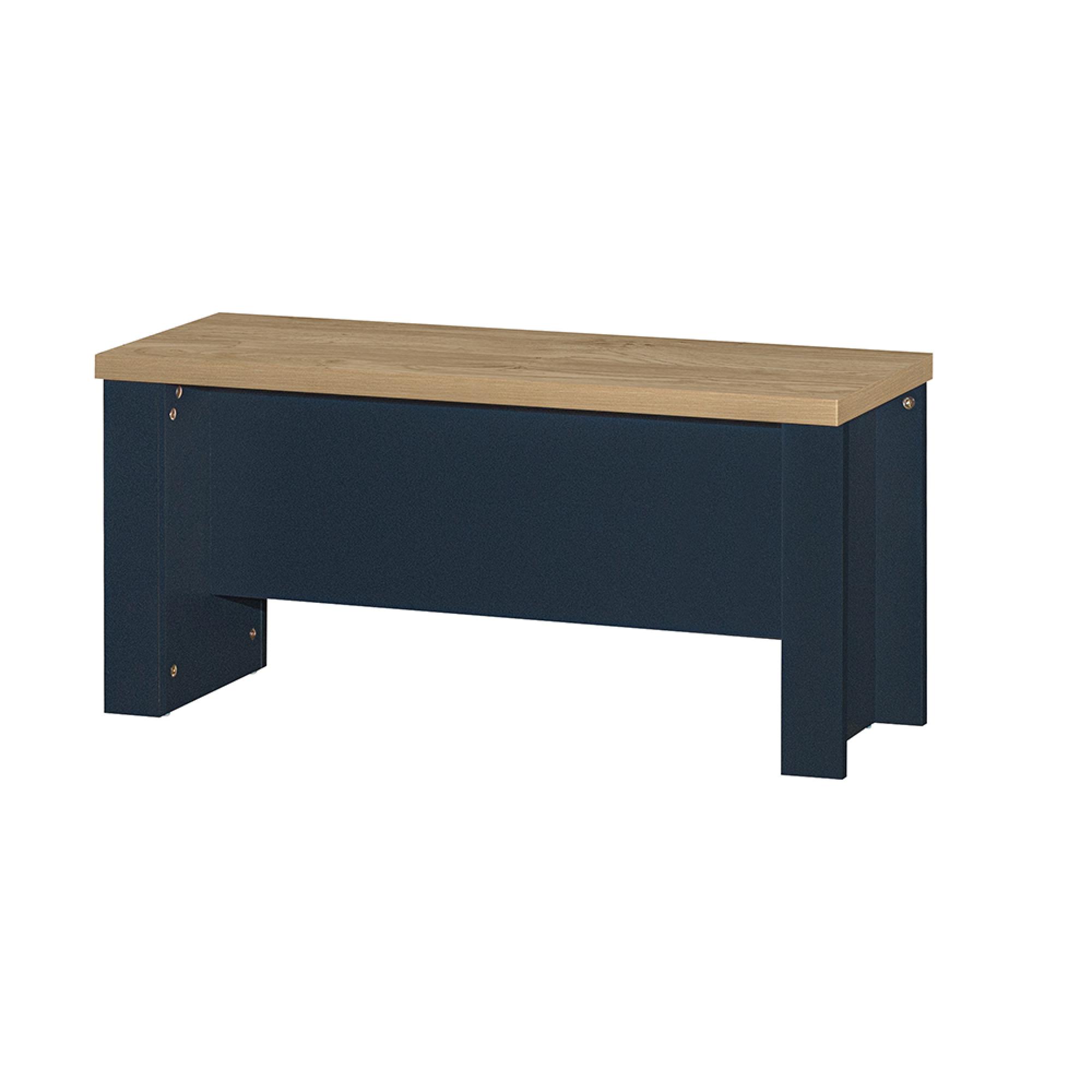 Highgate Dining Set - 2 Seater - 118cm - with 2 Benches - Navy Blue Painted
