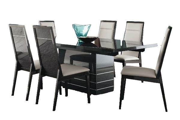 Versilia Extending Dining Set - 6-8 Seater - 160-210cm - Black