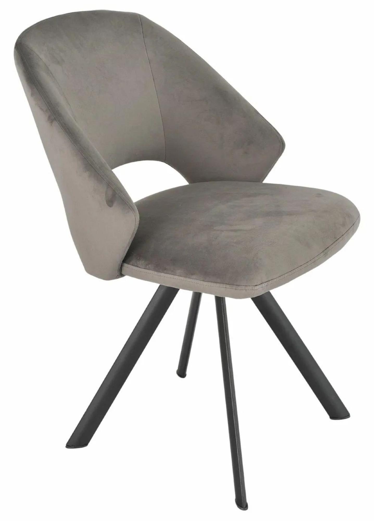 Apollo Extending Dining Set - 6-10 Seater - 160cm-220cm - White Ceramic - Ion Swivel Dining Chair - Dark Grey Velvet Fabric