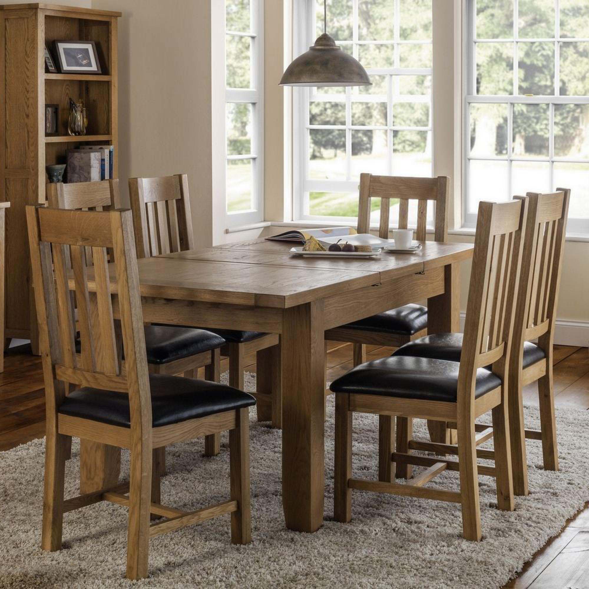 Astoria Oak Extending Dining Set - 140cm-180cm - 4-6 Seater