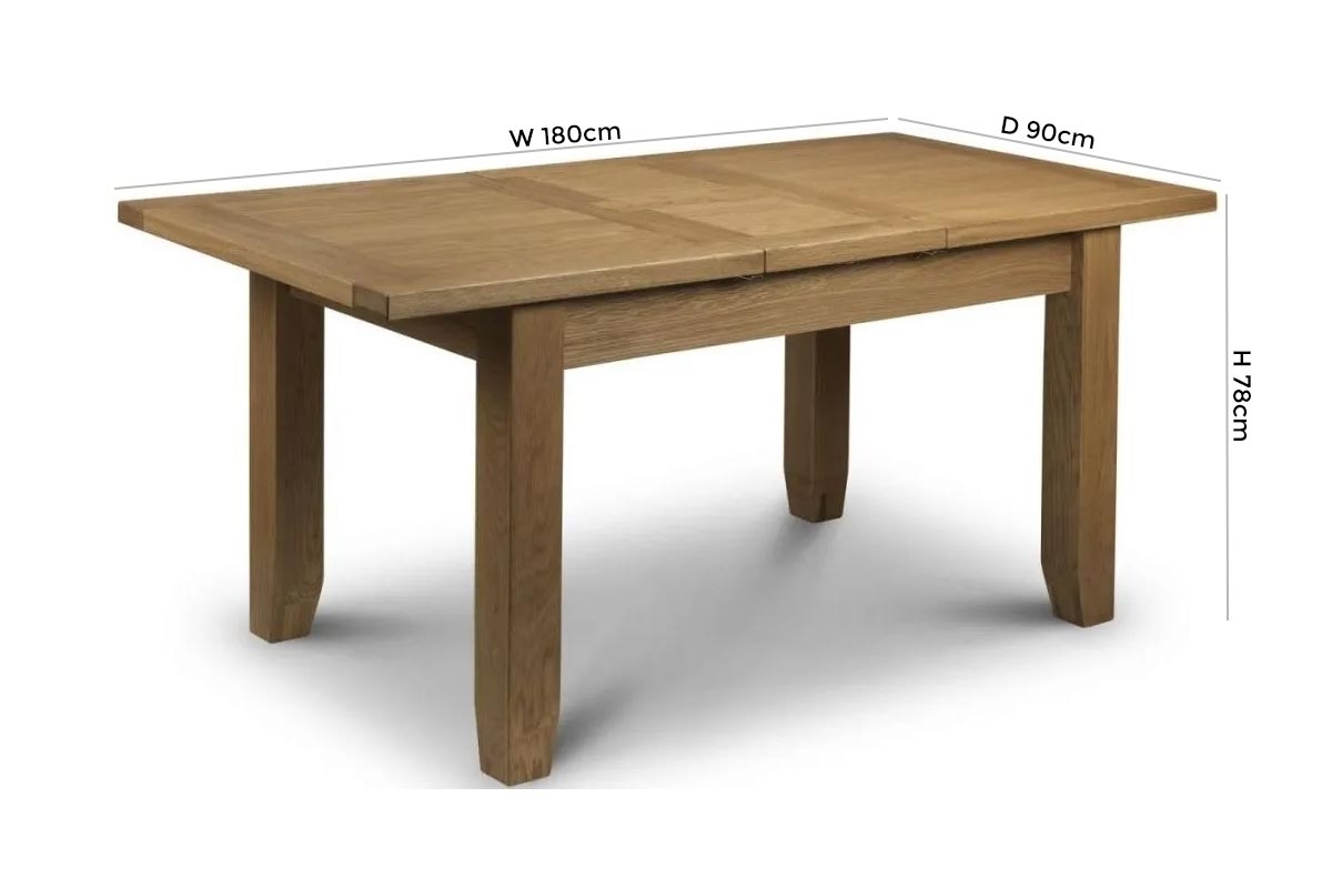 Astoria Oak Extending Dining Set - 140cm-180cm - 4-6 Seater