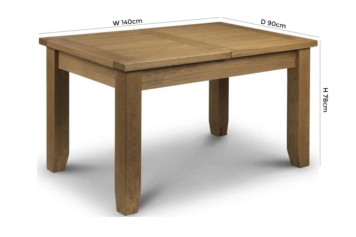Astoria Oak Extending Dining Set - 140cm-180cm - 4-6 Seater