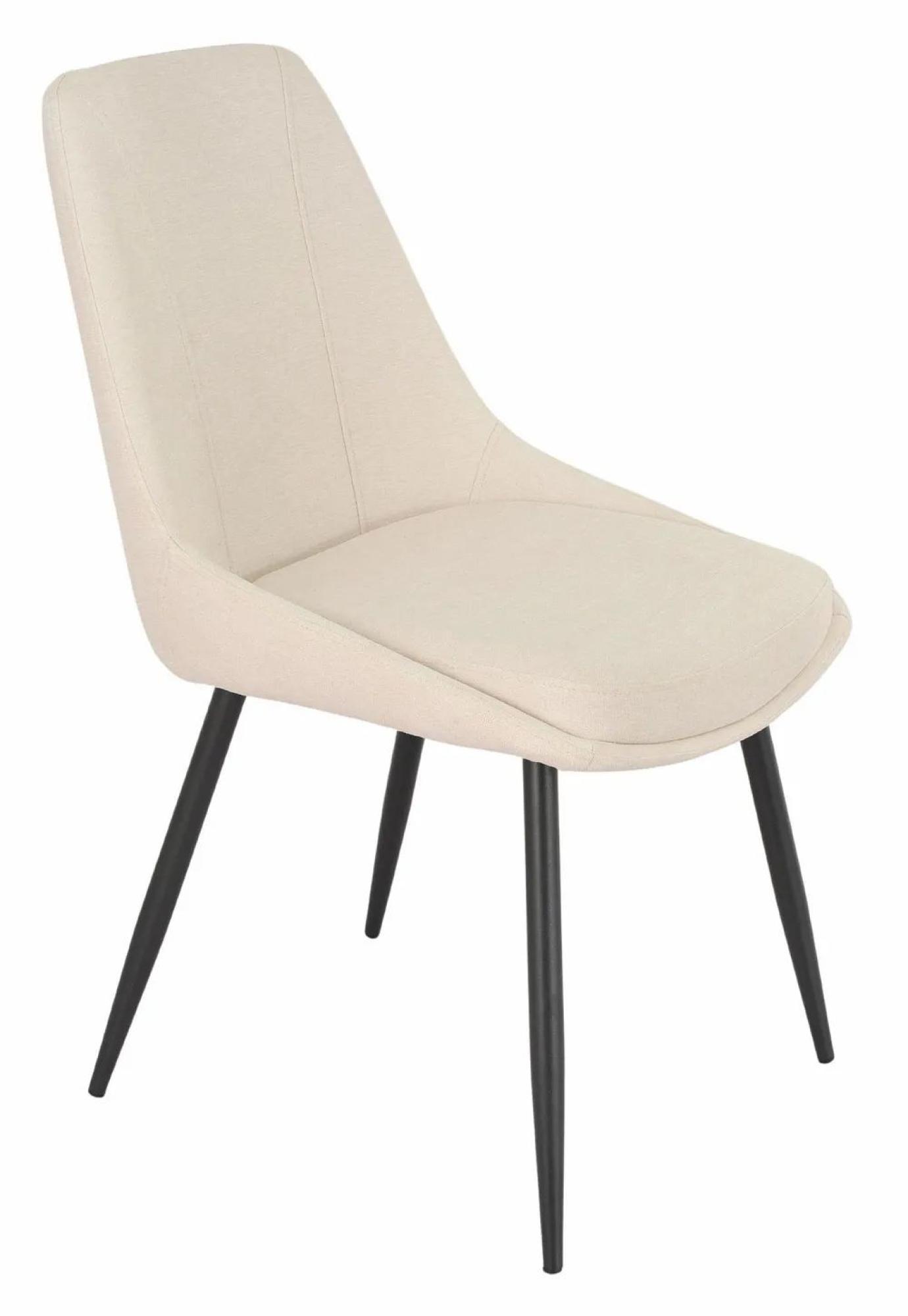 Bari Extending Dining Set - 4-6 Seater - 140cm-180cm - Grey Ceramic - Darwin Dining Chair - Cream Fabric