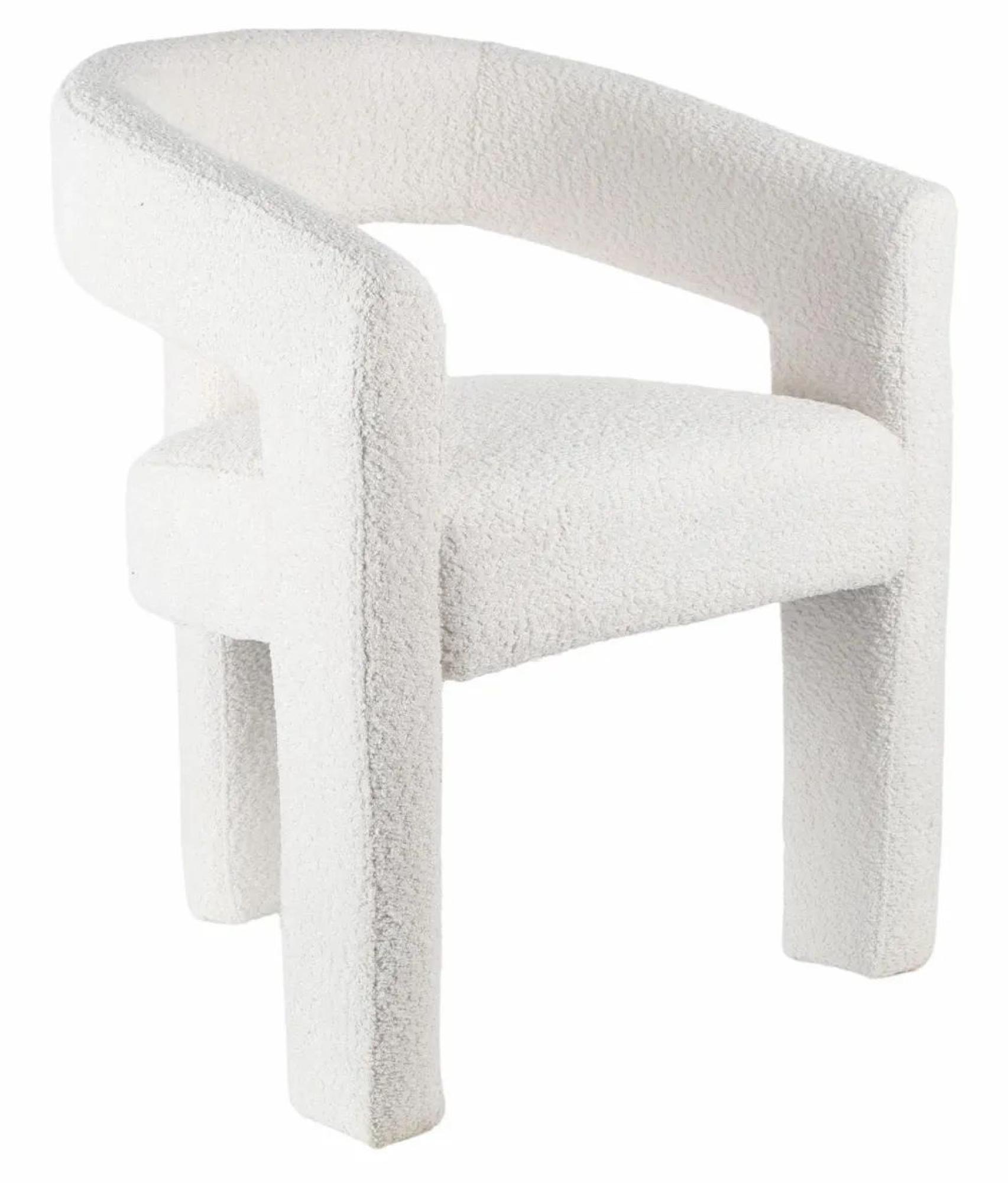 Bern Fluted Dining Set - 6 Seater - 160cm - Black - Kiefer Dining Chairs - Cream Boucle Fabric