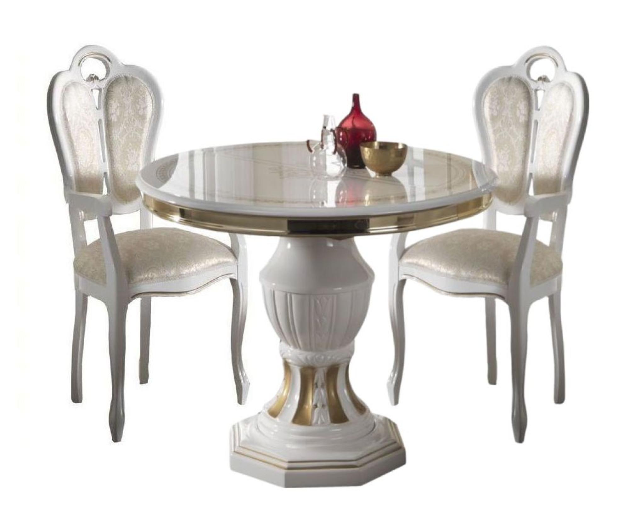 Betty White Italian Extending Round Dining Set with 2 Giglio Chair